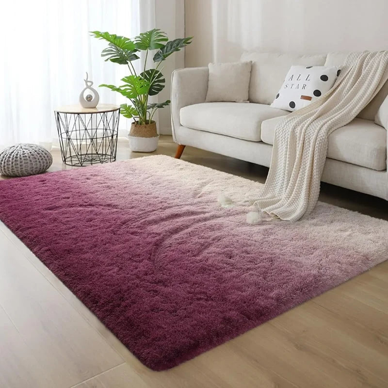 Plush Area Rug | Soft Polyester with Gradient Design 6