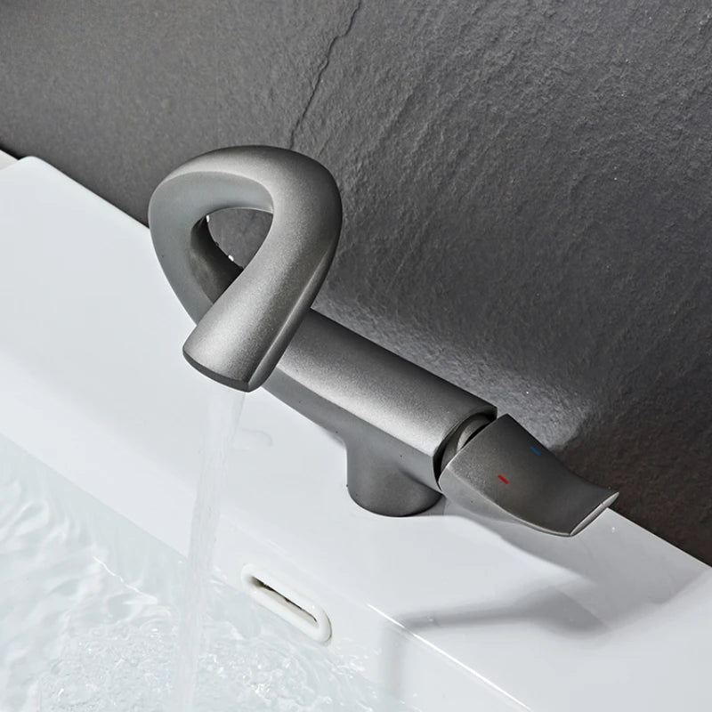 Bathroom Faucet | Elegant Swan-Inspired Design with Durable Brass Construction 3