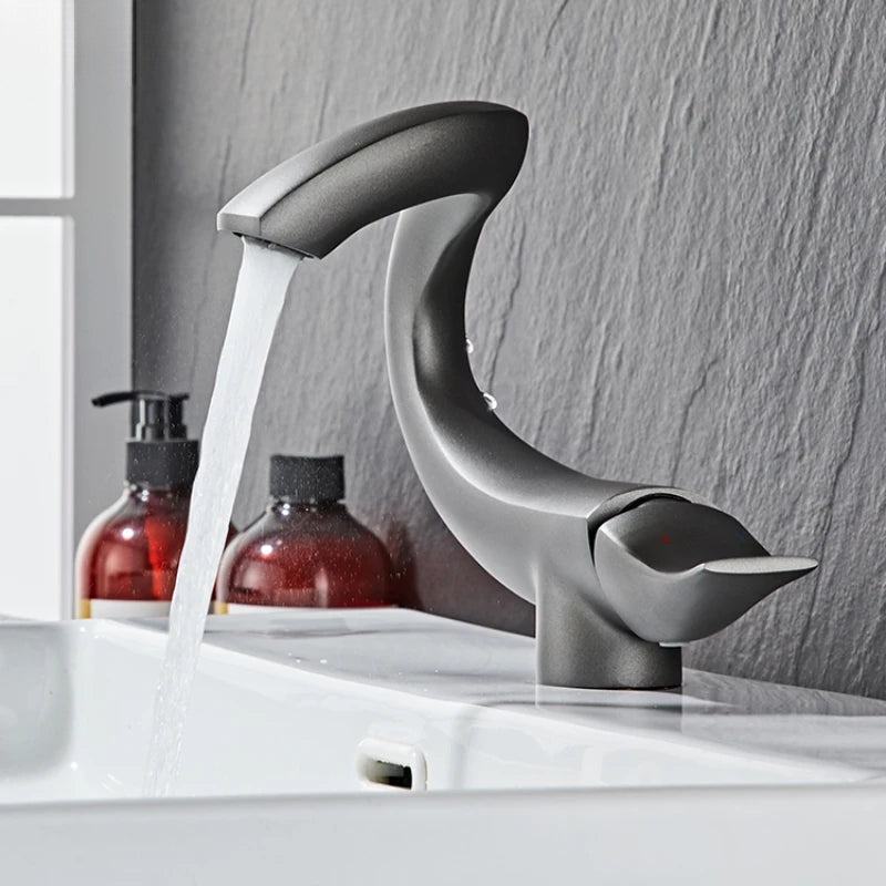 Bathroom Faucet | Elegant Swan-Inspired Design with Durable Brass Construction 1