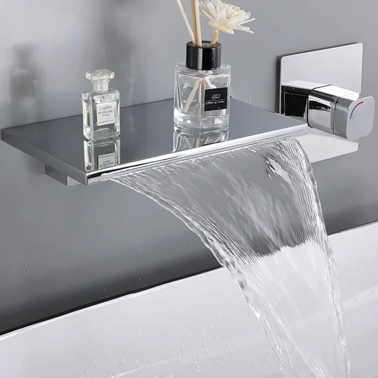 Waterfall Bathroom Faucet | Elegant Design with Integrated Shelf 3
