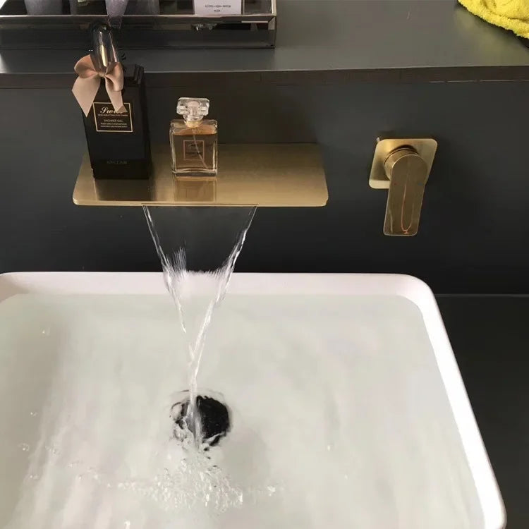Waterfall Bathroom Faucet | Elegant Design with Integrated Shelf 4
