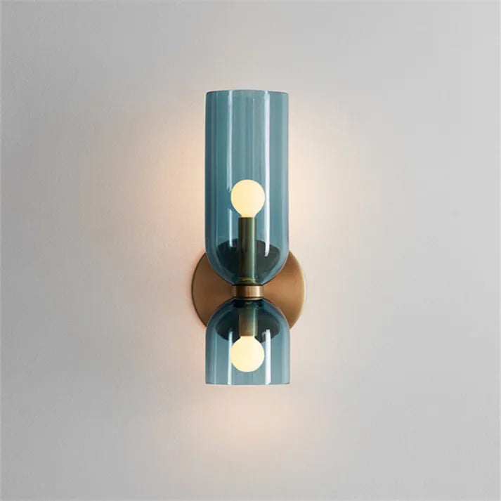 Dual Glass Wall Sconce | Modern Scandinavian Design with Warm LED Lighting 2