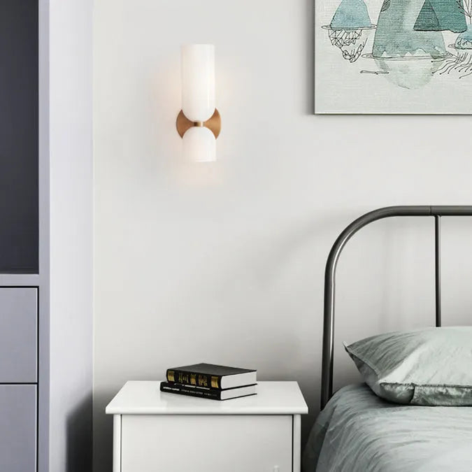 Dual Glass Wall Sconce | Modern Scandinavian Design with Warm LED Lighting 9