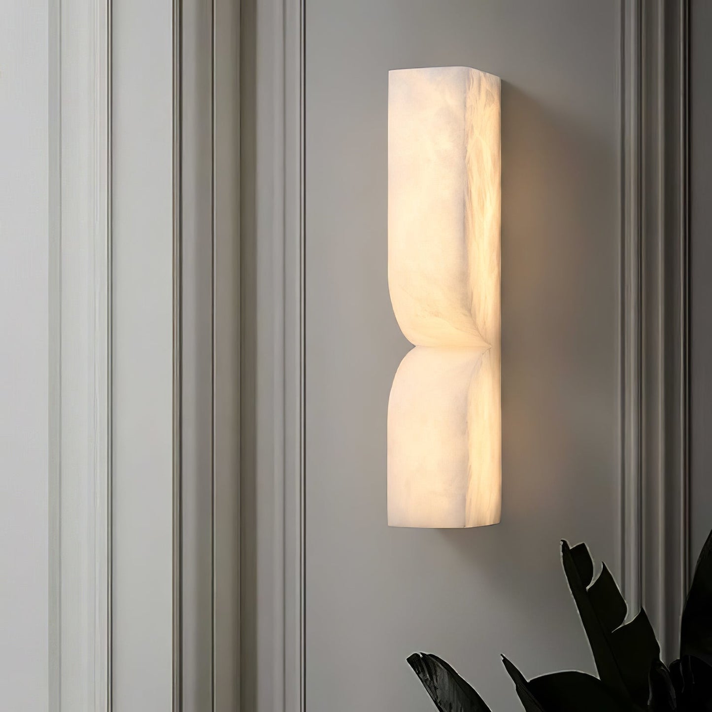 Alabaster Wall Sconce | Elegant LED Lighting with Intricate Design 2