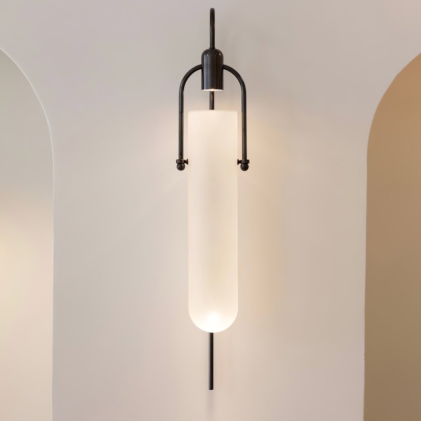 Arc Wall Lamp | Modern Matte Frame with Frosted Glass Shade 5