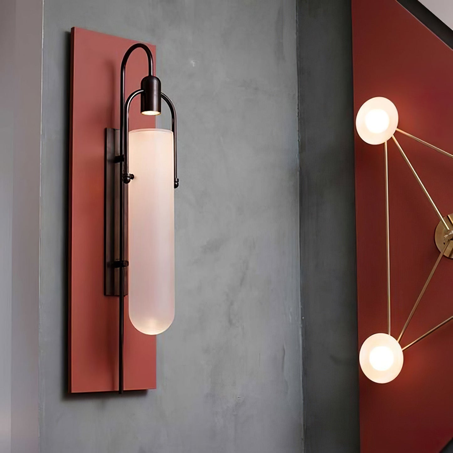 Arc Wall Lamp | Modern Matte Frame with Frosted Glass Shade 7