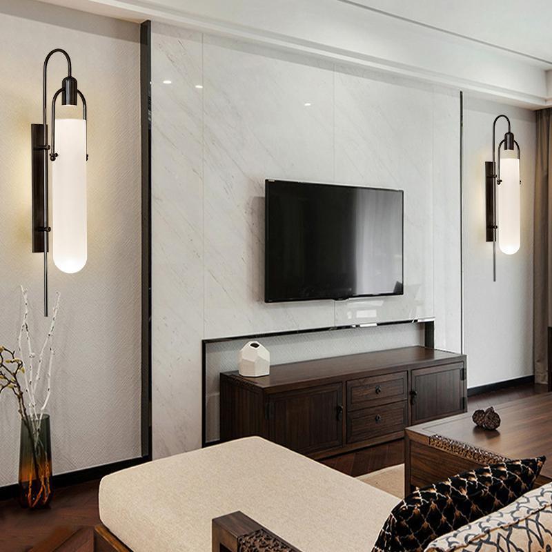 Arc Wall Lamp | Modern Matte Frame with Frosted Glass Shade 9
