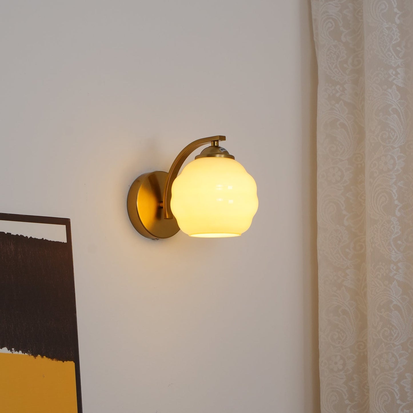 Art Deco Wall Sconce | Elegant Vintage Design with Warm Glass Shades 7