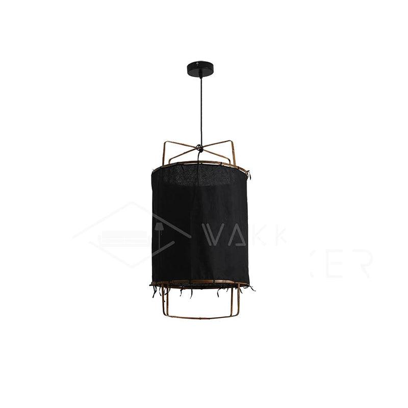 Bamboo Pendant Light | Natural Bamboo Build with Cotton Shade 10
