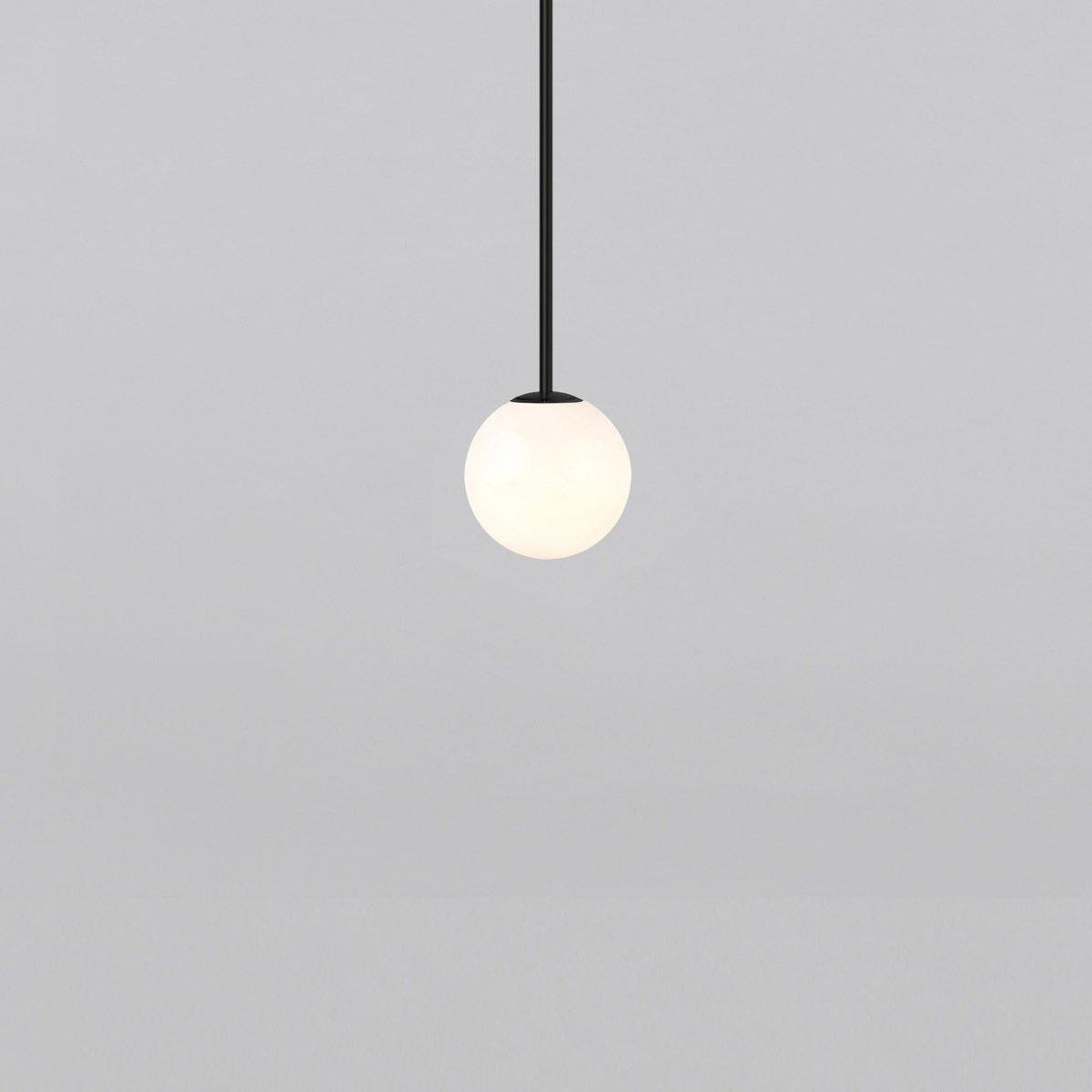 Brass Pendant Lamp | Mouth-Blown Opal Glass Shade for Modern Elegance 11