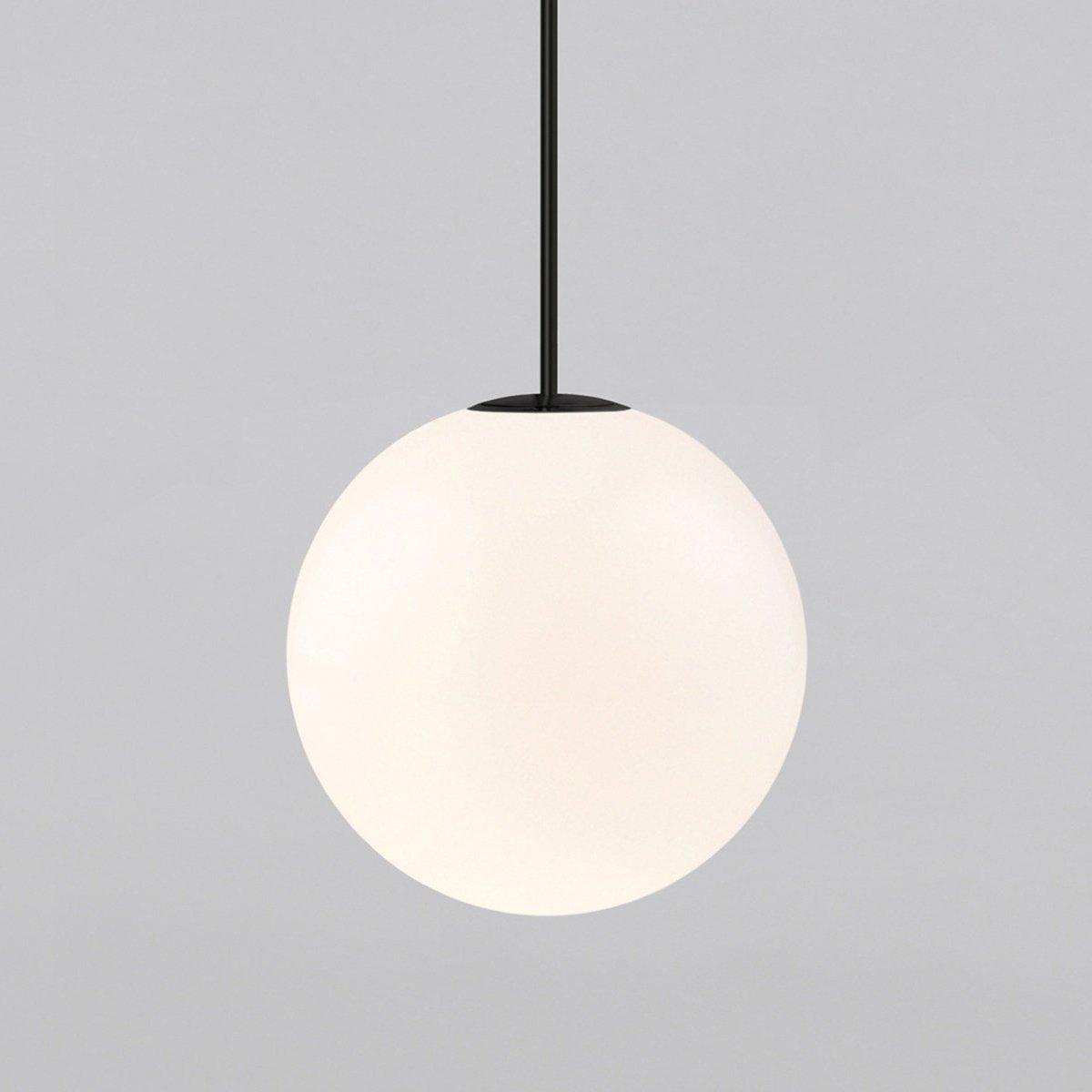 Brass Pendant Lamp | Mouth-Blown Opal Glass Shade for Modern Elegance 18