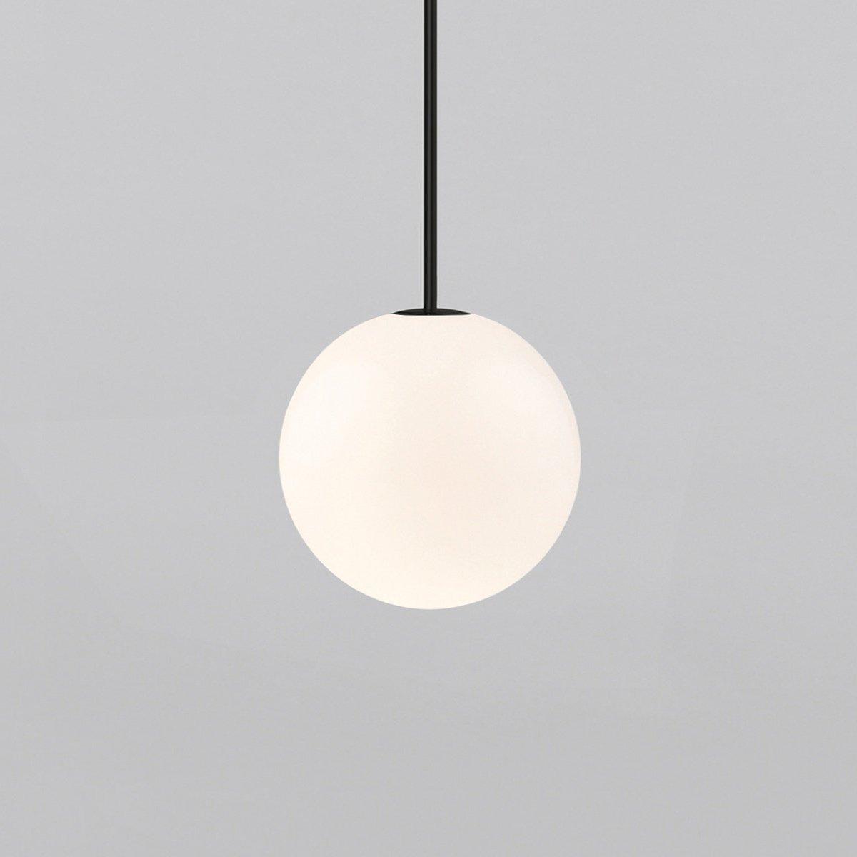 Brass Pendant Lamp | Mouth-Blown Opal Glass Shade for Modern Elegance 19