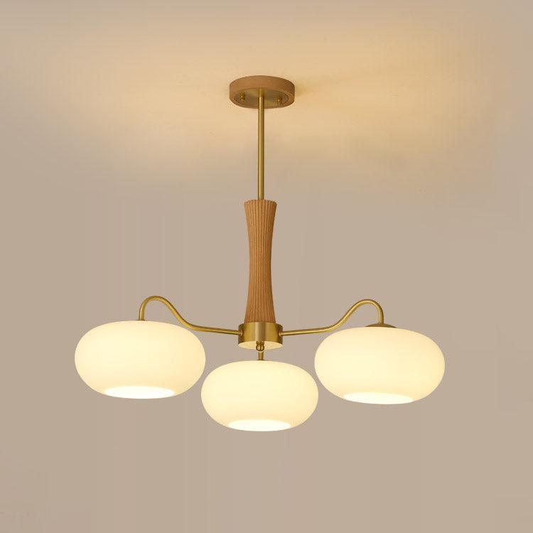 Wooden Chandelier | Elegant Brass and Glass Design for Indoor Spaces 13