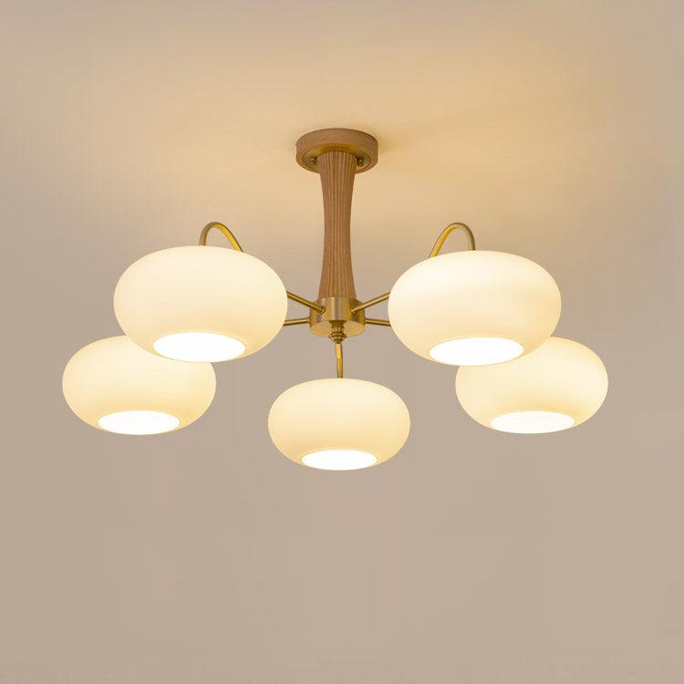 Wooden Chandelier | Elegant Brass and Glass Design for Indoor Spaces 14