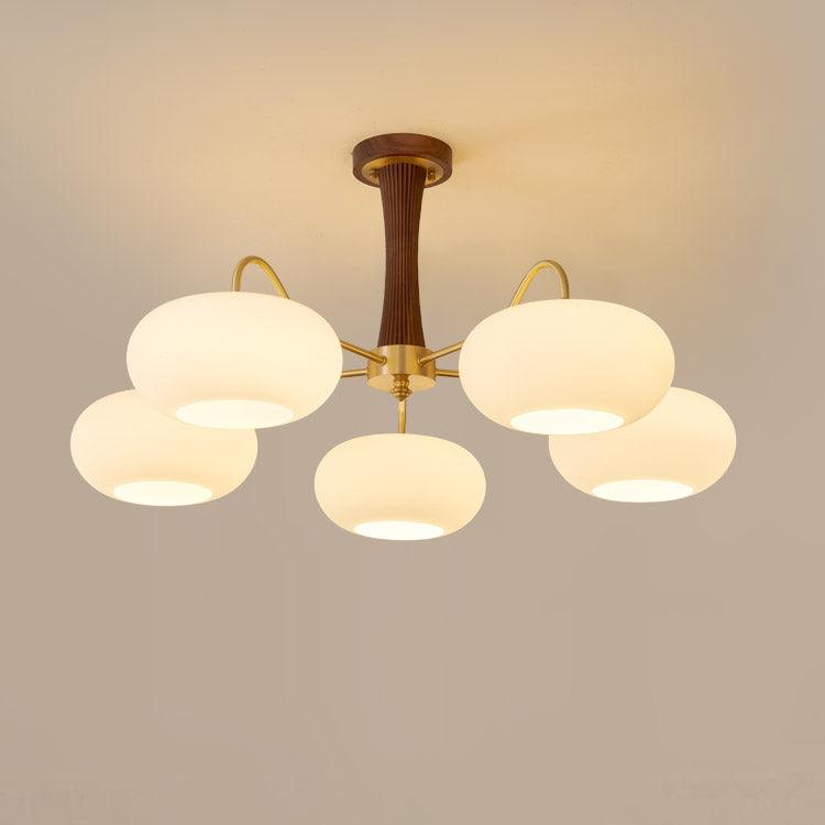 Wooden Chandelier | Elegant Brass and Glass Design for Indoor Spaces 15