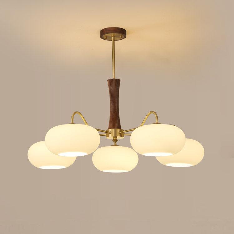 Wooden Chandelier | Elegant Brass and Glass Design for Indoor Spaces 16
