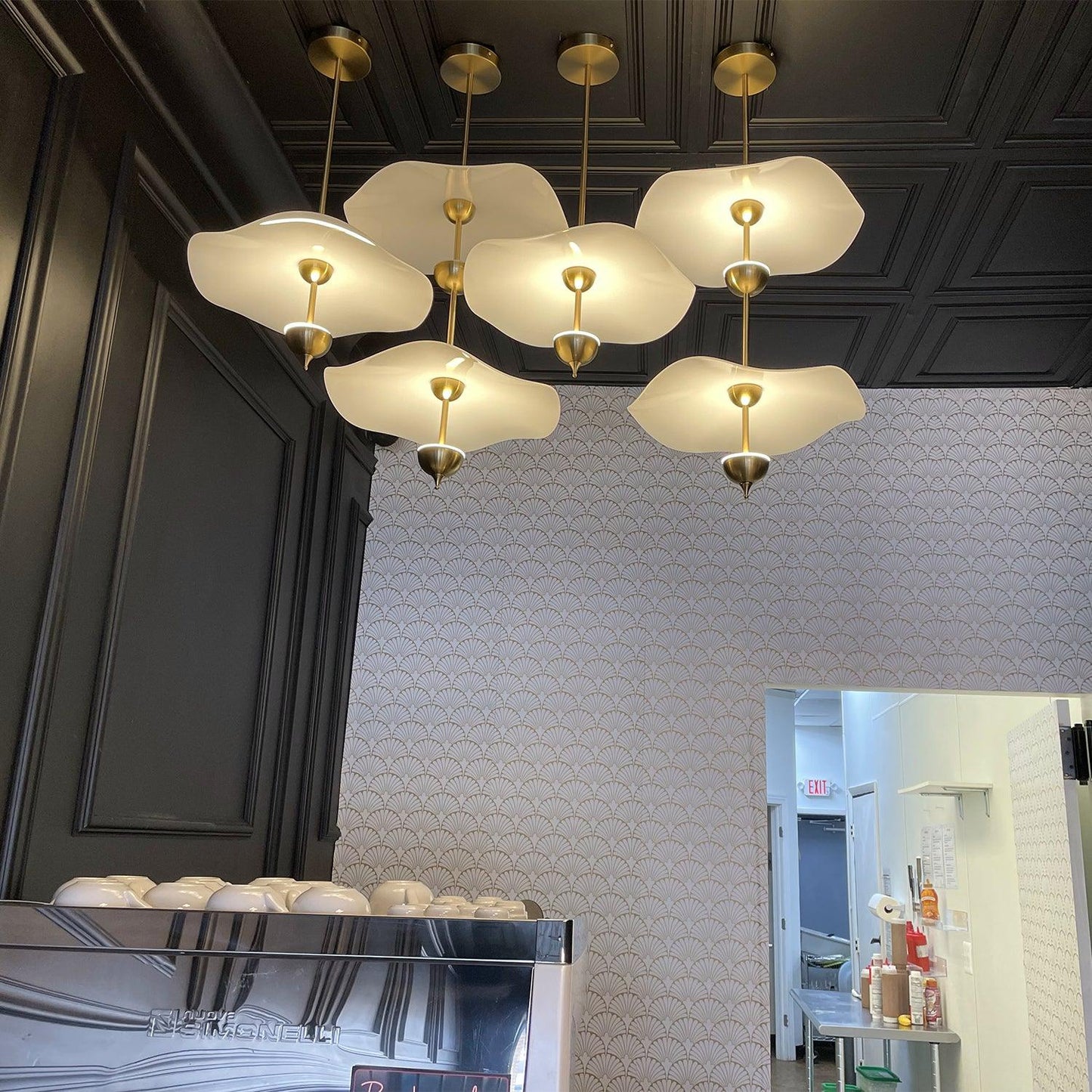 Double Biscuit Pendant Light | Modern Metal & Acrylic Hanging Lights with Adjustable LED 8