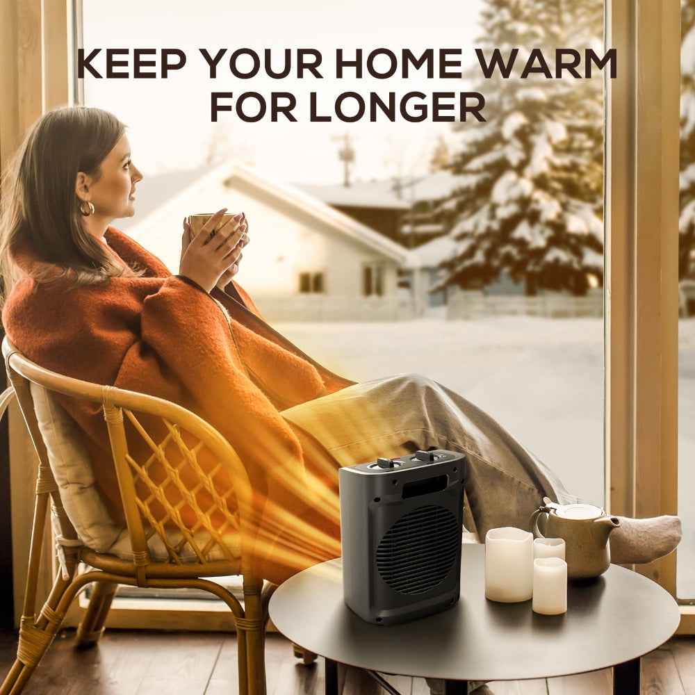 Electric Space Heater | Energy Efficient Portable Ceramic Design for Quick Warmth 6
