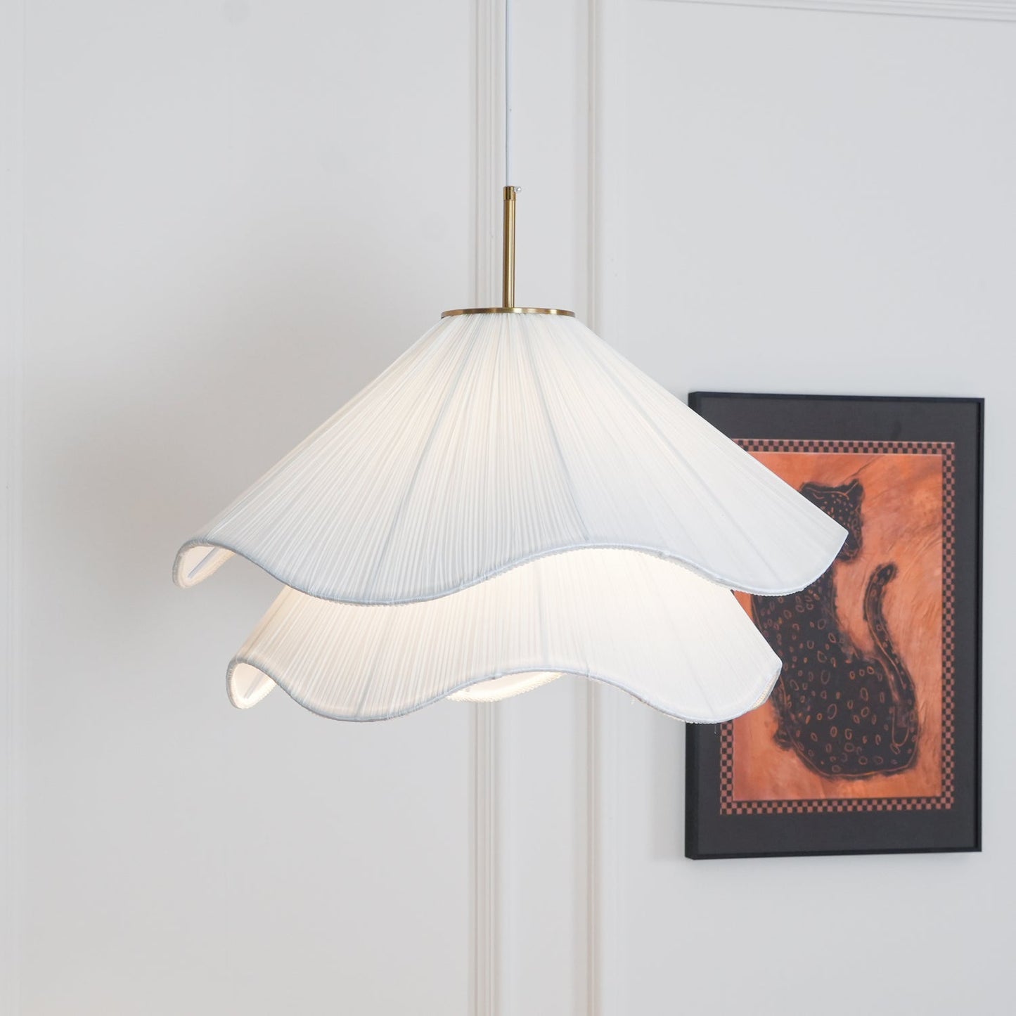 Ethereal Bloom Pendant Light | Elegant Fabric Design with Soft Glow 4