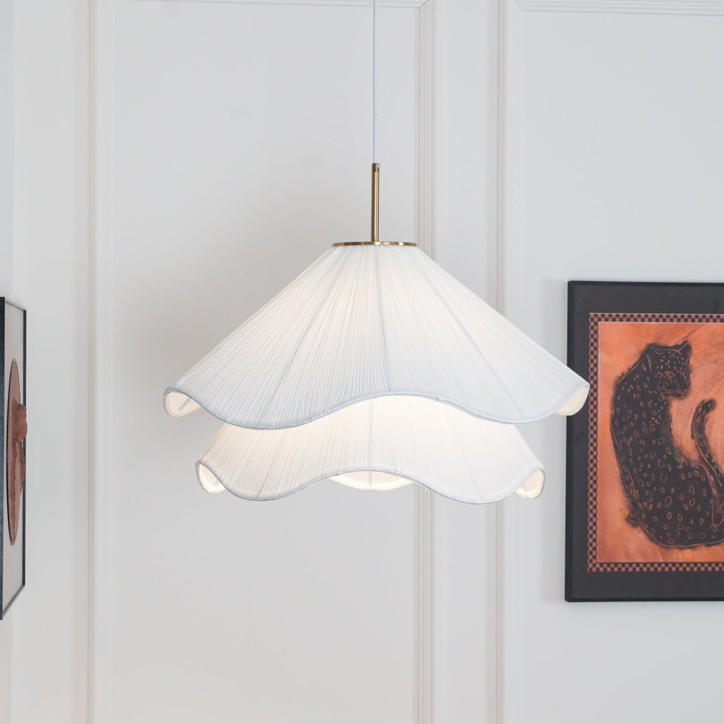 Ethereal Bloom Pendant Light | Elegant Fabric Design with Soft Glow 5