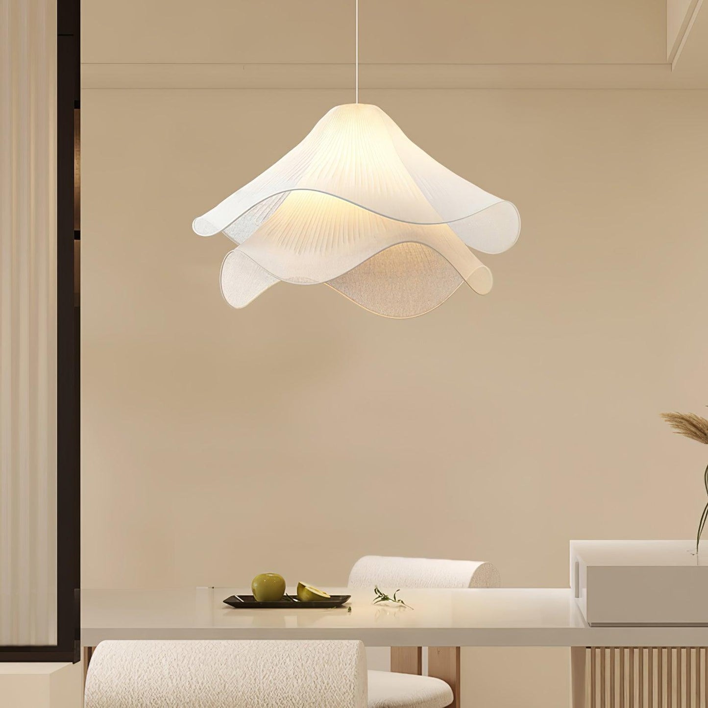 Ethereal Bloom Pendant Light | Elegant Fabric Design with Soft Glow 7