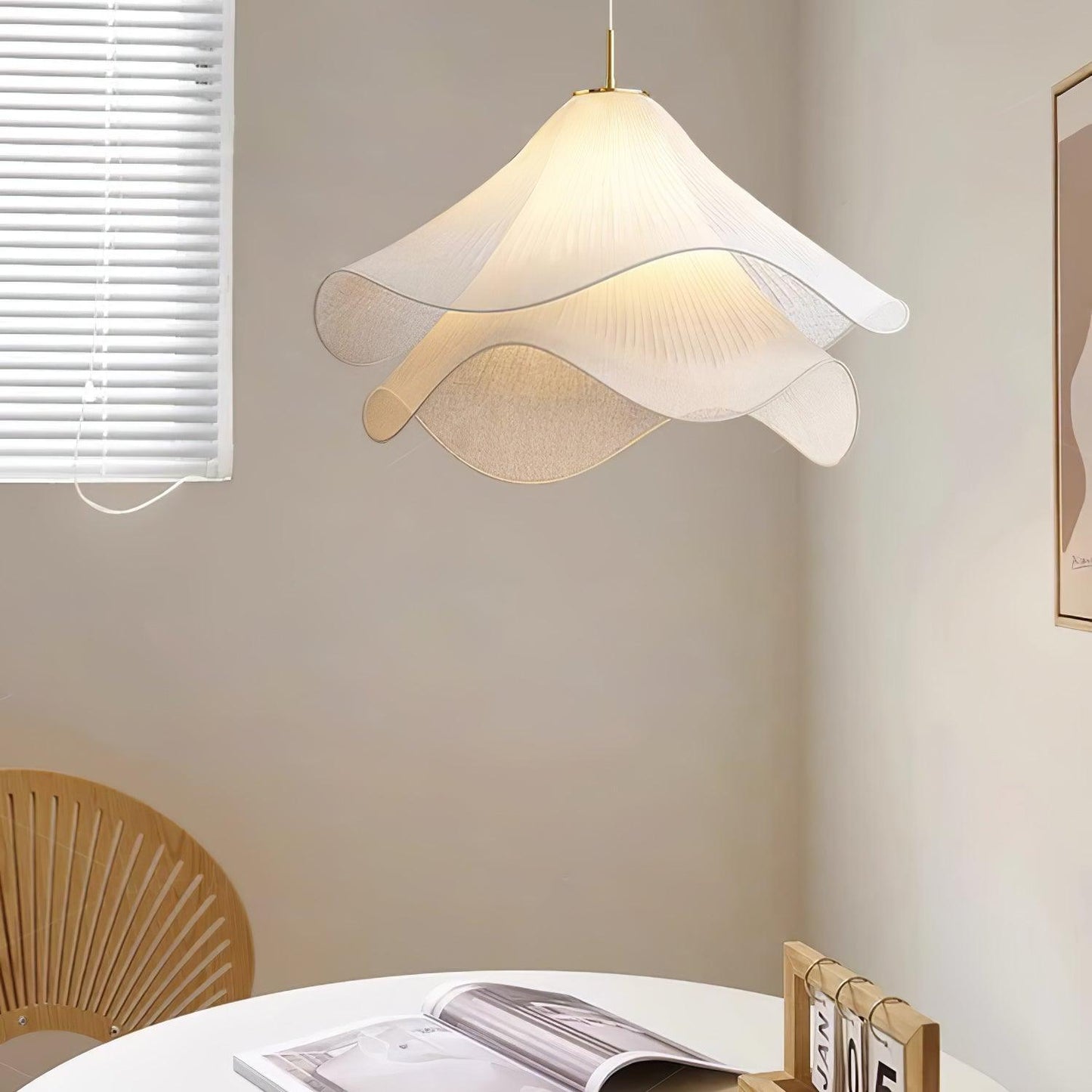 Ethereal Bloom Pendant Light | Elegant Fabric Design with Soft Glow 8