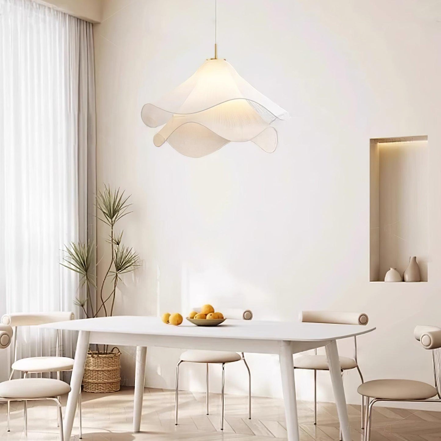 Ethereal Bloom Pendant Light | Elegant Fabric Design with Soft Glow 9