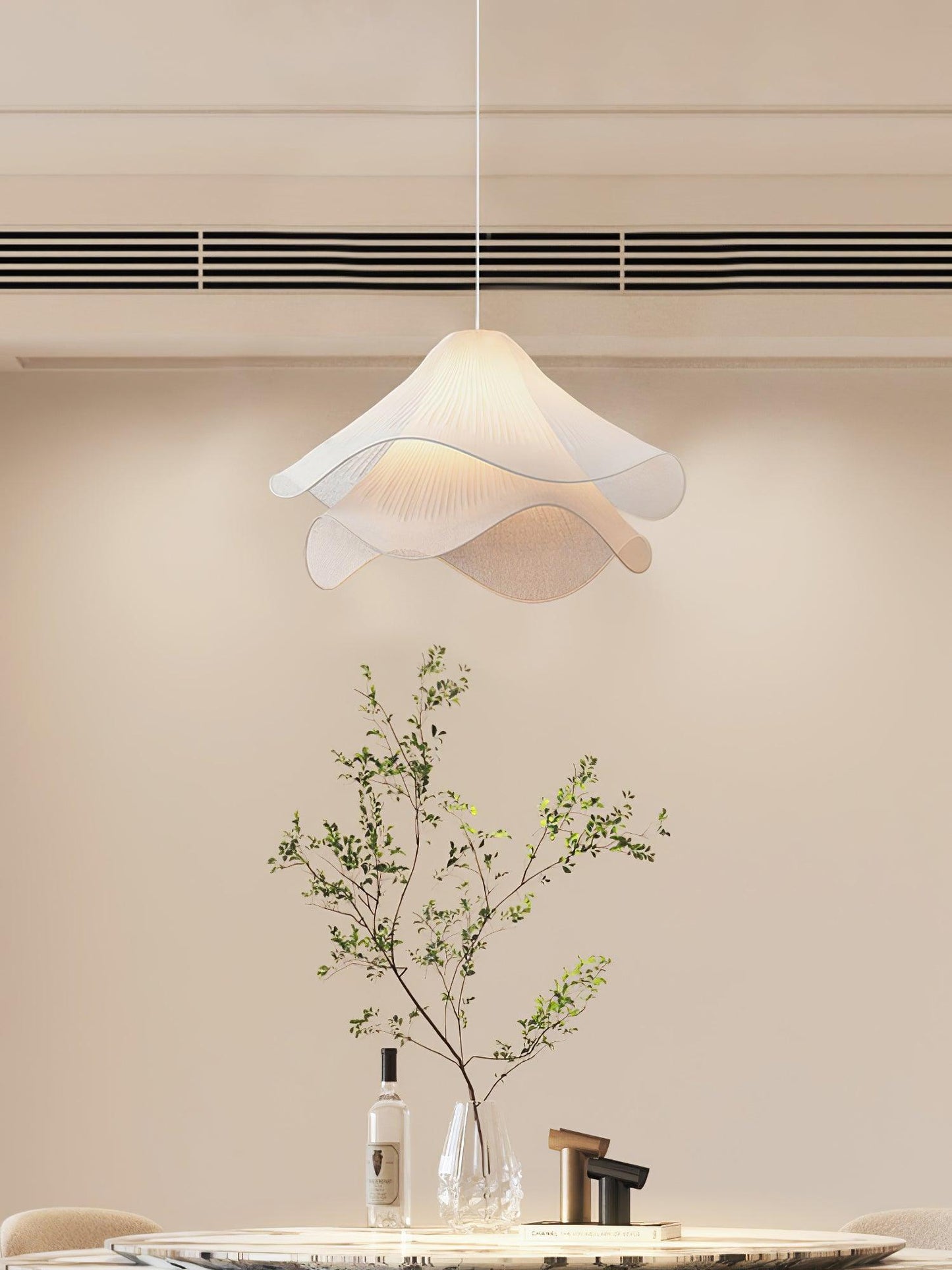 Ethereal Bloom Pendant Light | Elegant Fabric Design with Soft Glow 10