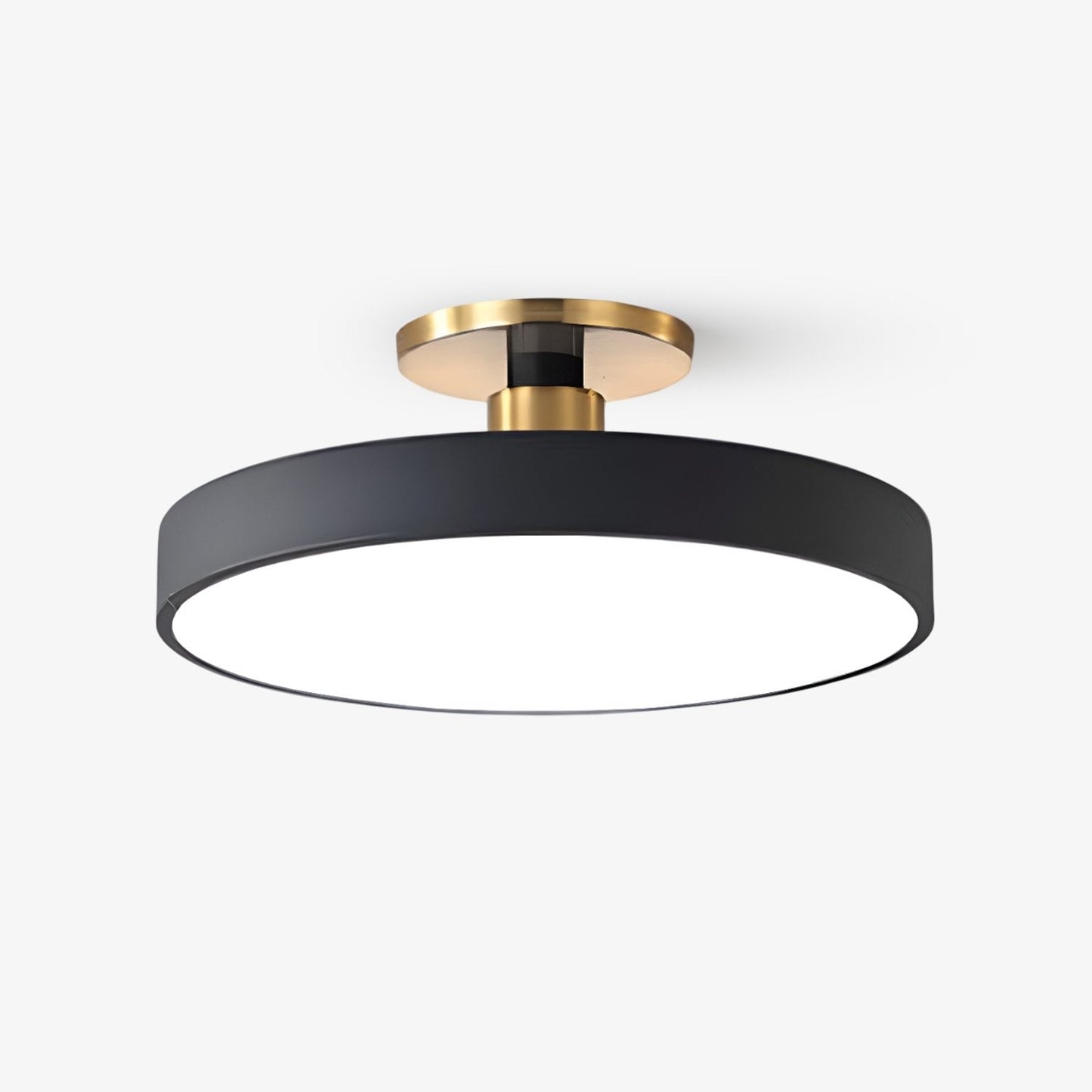 Flush Mount Ceiling Light | Elegant Black and Gold Design with Soft LED Illumination 2