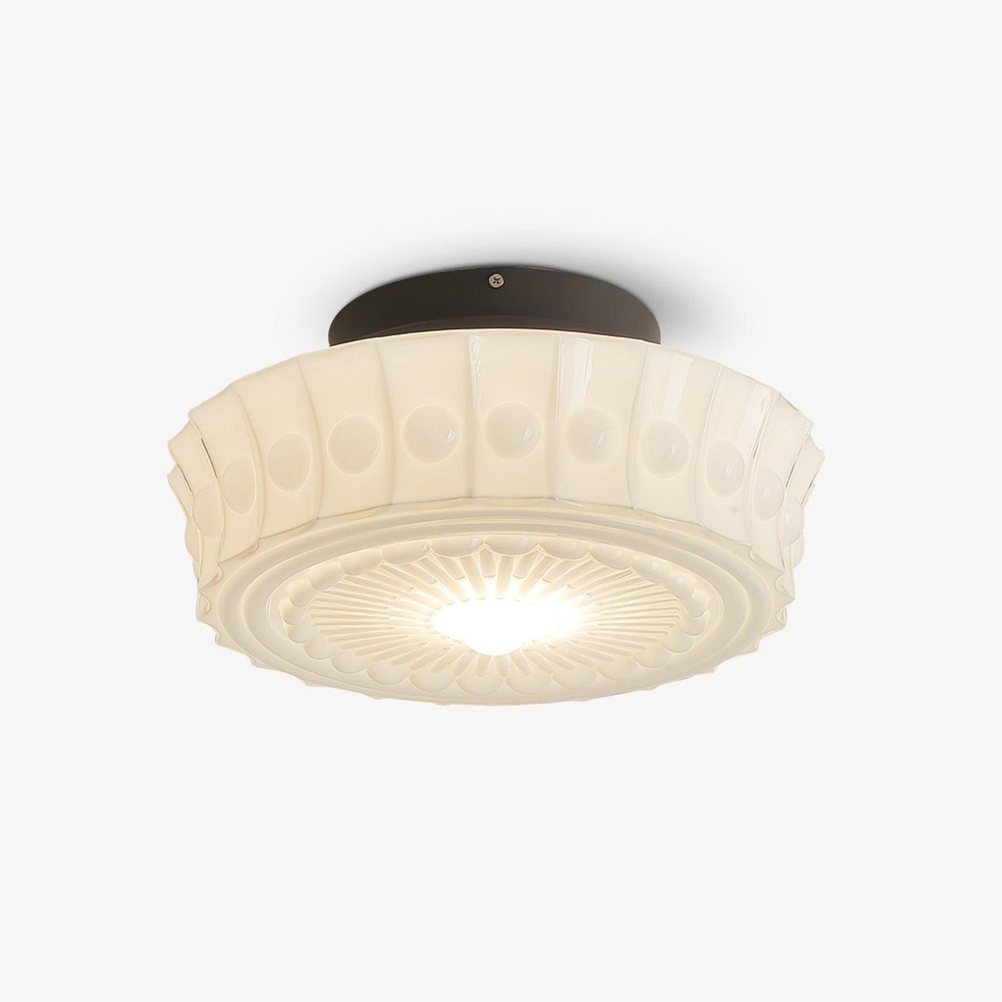 Flush Mount Ceiling Light | Stylish Metal and Glass Design for Indoor Spaces 2