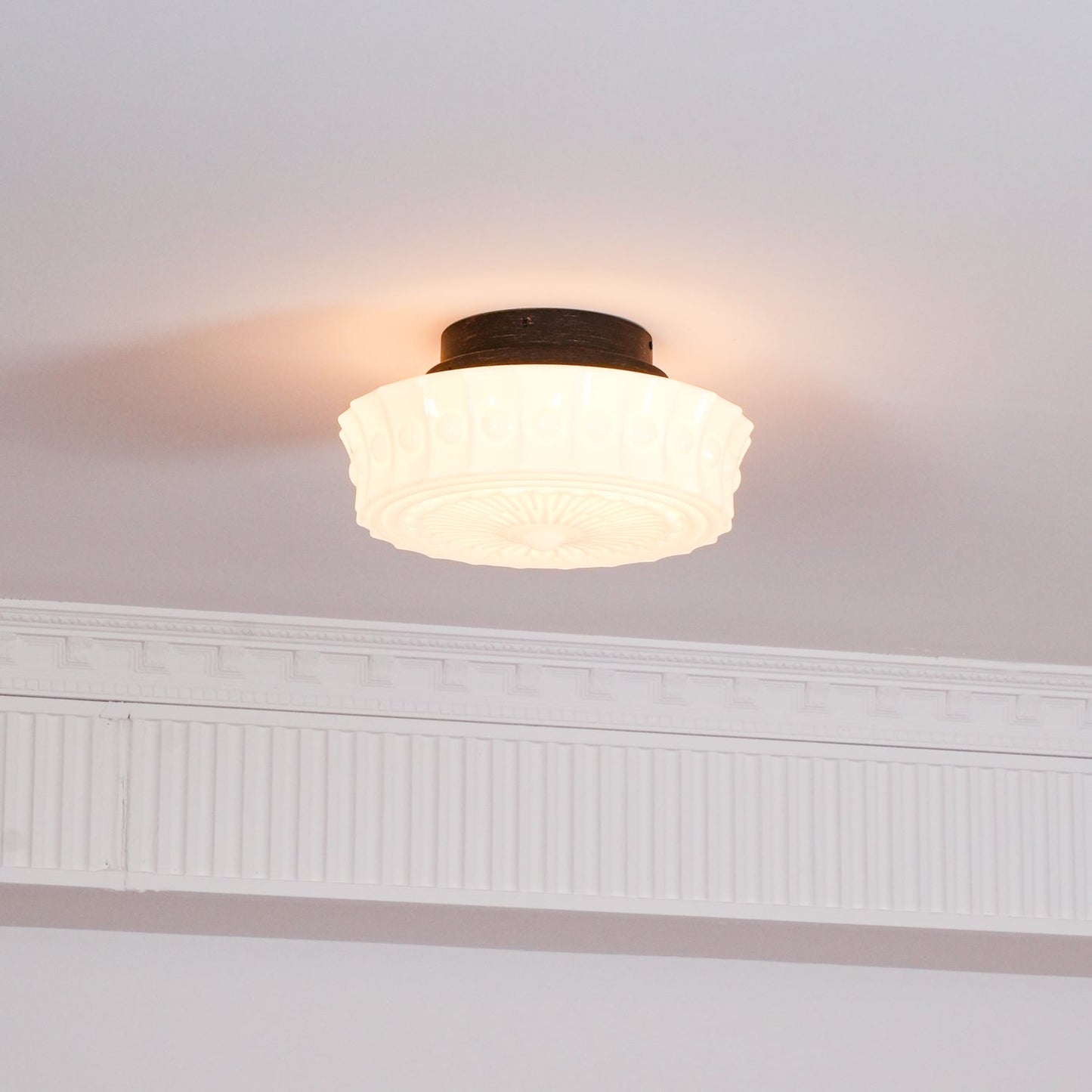 Flush Mount Ceiling Light | Stylish Metal and Glass Design for Indoor Spaces 6