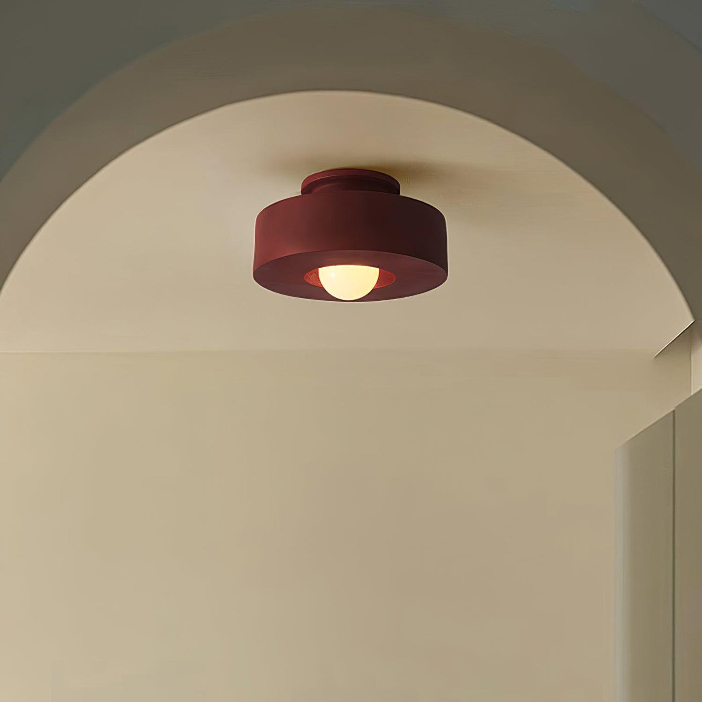 Flush Mount Ceiling Light | Hand-Built Resin Design with LED Compatibility 4