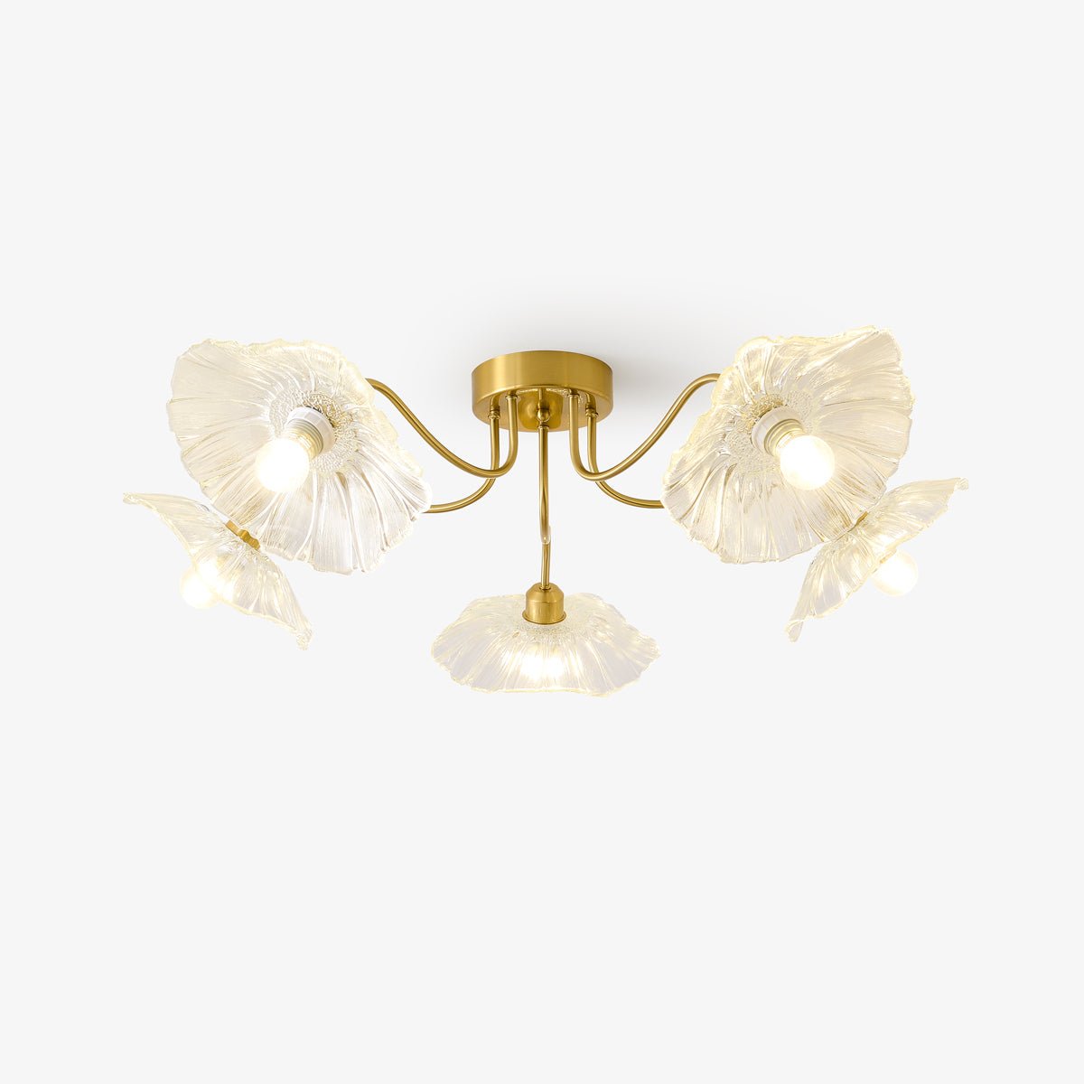 Flush Mount Ceiling Light | Leaf-Shaped Frosted Glass with Soft LED Illumination 2
