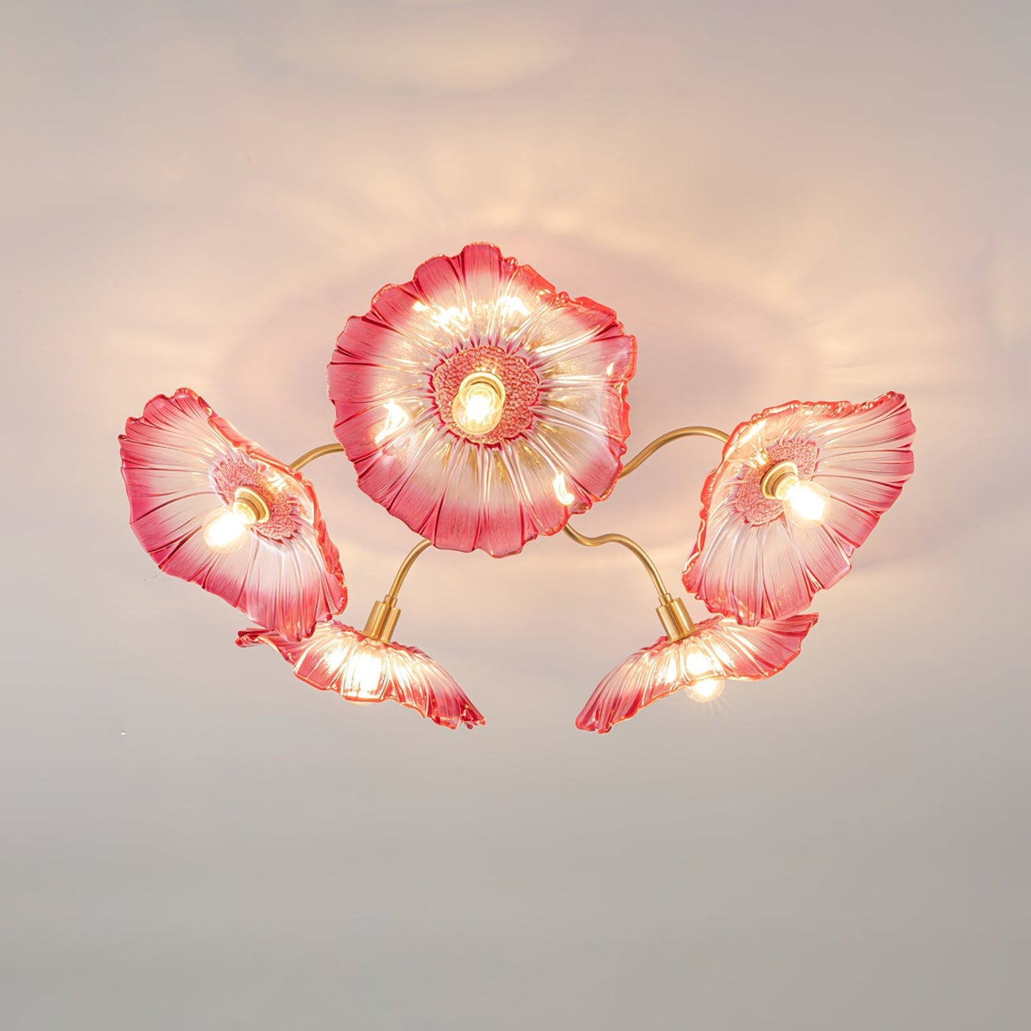 Flush Mount Ceiling Light | Leaf-Shaped Frosted Glass with Soft LED Illumination 14