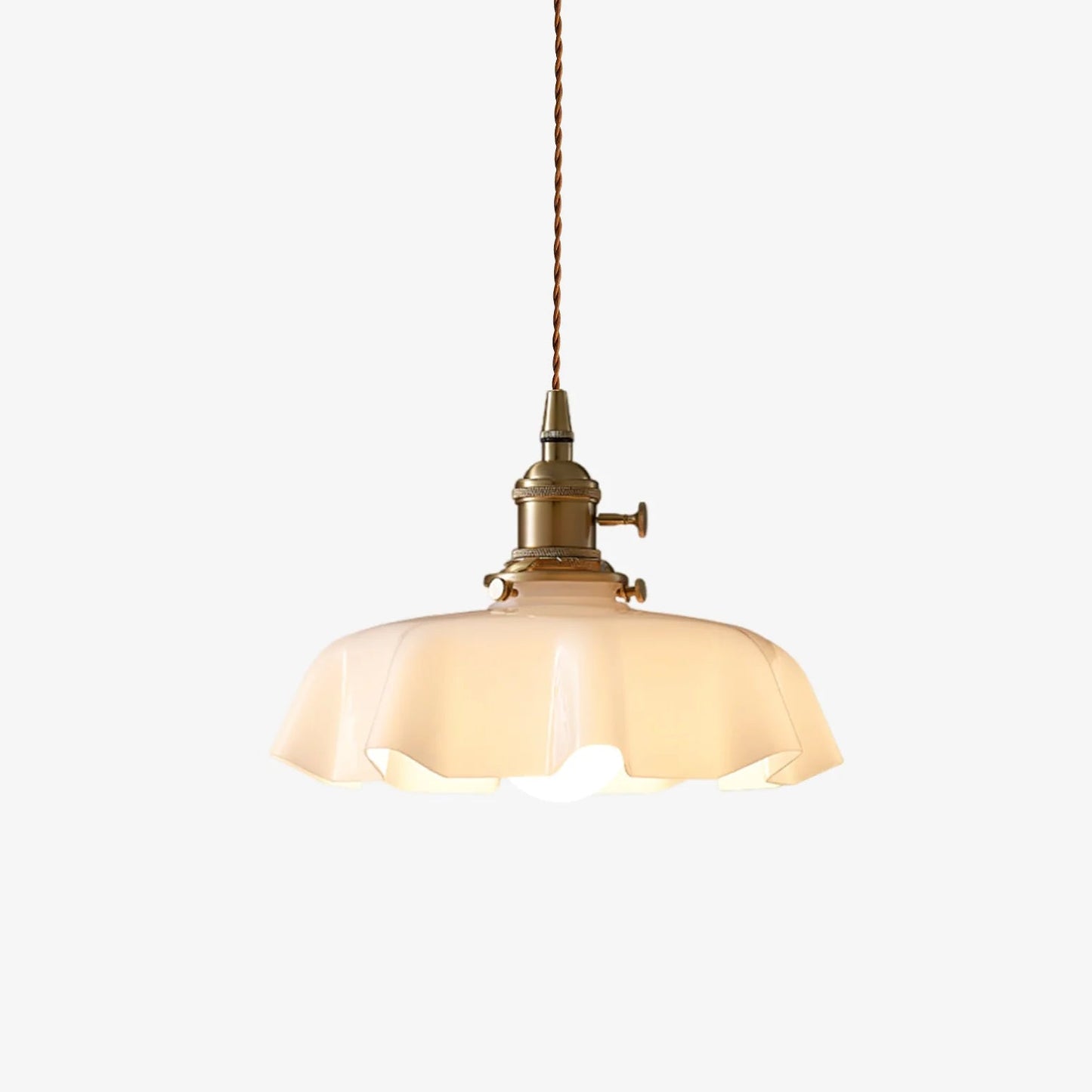 Vintage Pendant Light | Elegant Pleated Ceramic Shade for Kitchen Lighting 2