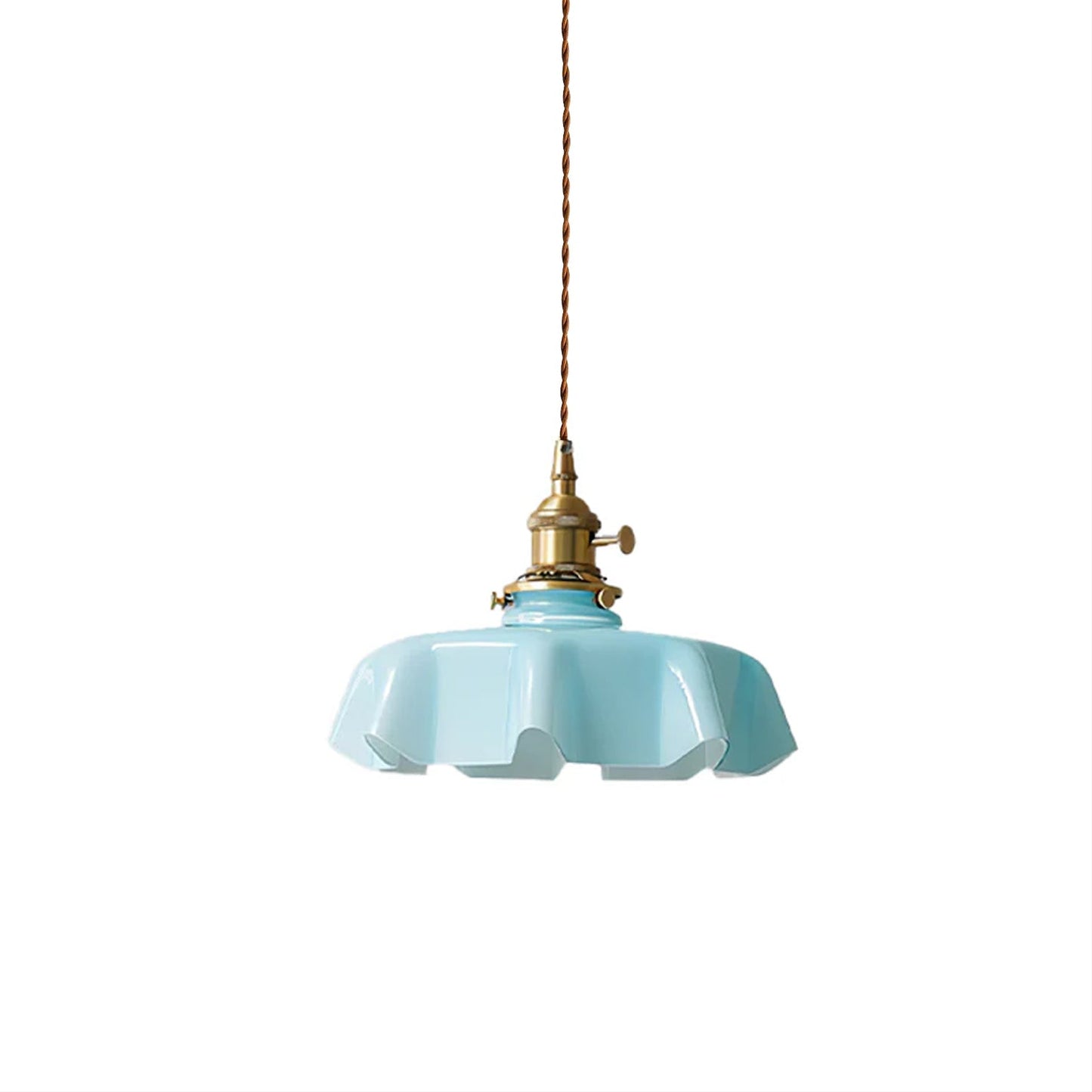 Vintage Pendant Light | Elegant Pleated Ceramic Shade for Kitchen Lighting 11