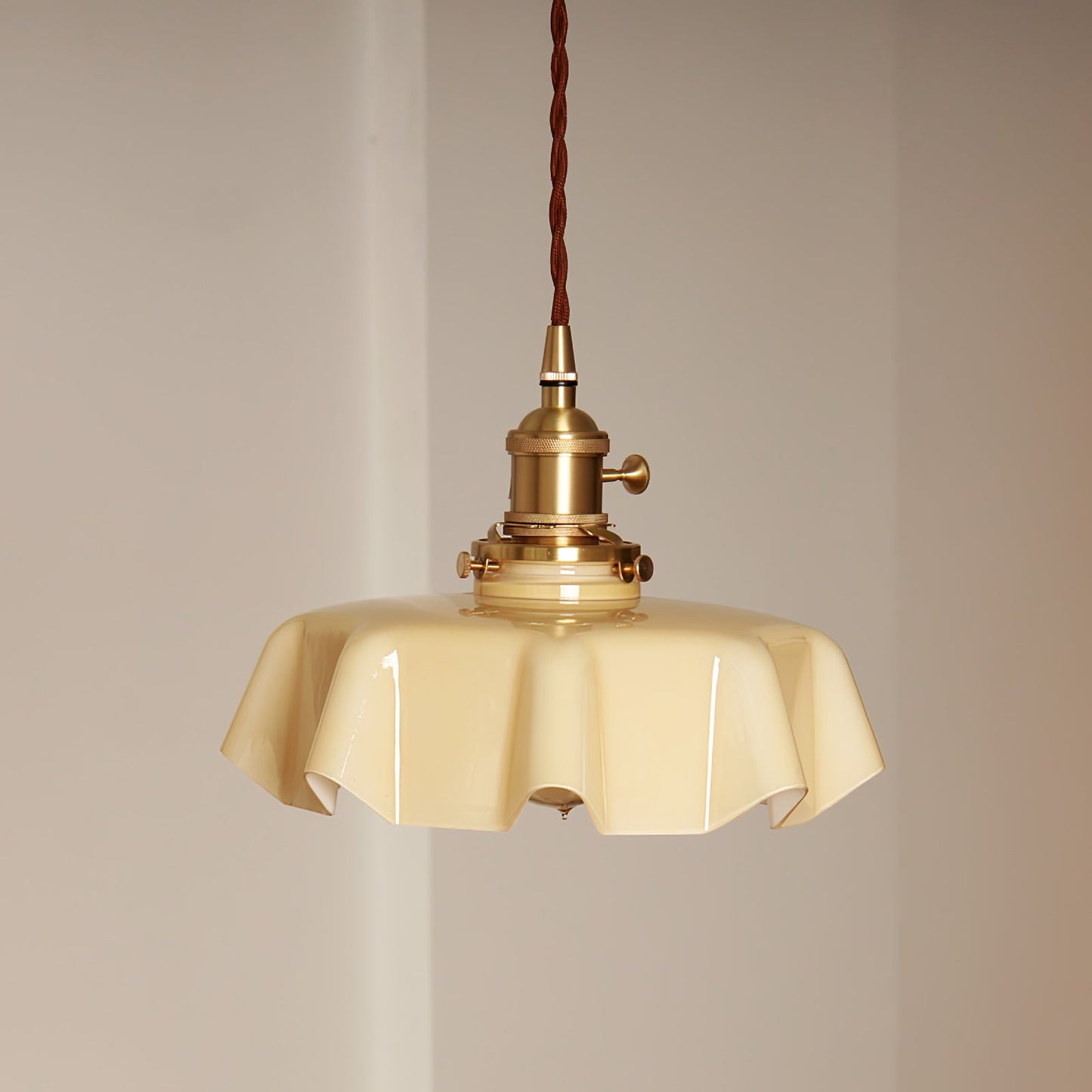 Vintage Pendant Light | Elegant Pleated Ceramic Shade for Kitchen Lighting 6