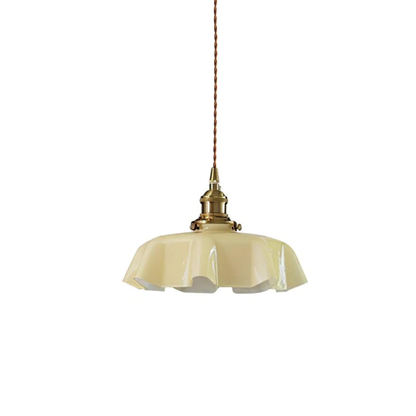 Vintage Pendant Light | Elegant Pleated Ceramic Shade for Kitchen Lighting 10