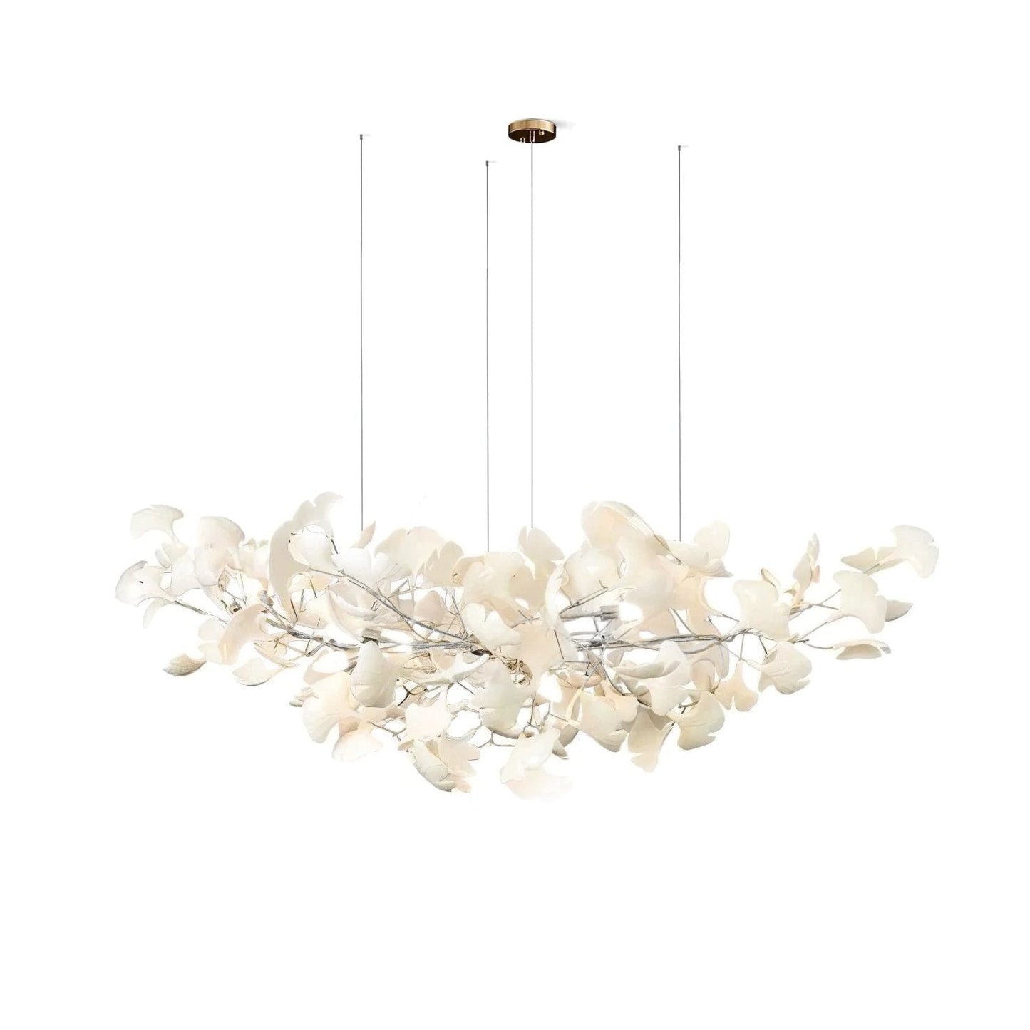 Ginkgo Chandelier | Handcrafted Ceramic Petals for Modern Dining Room 13