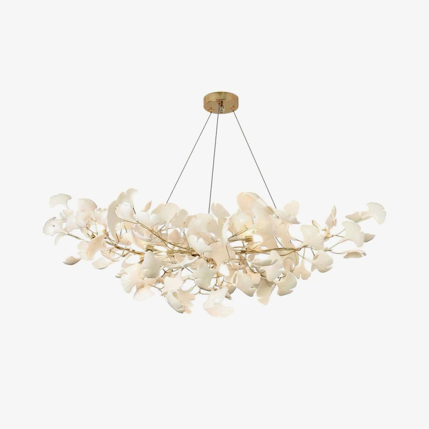 Ginkgo Chandelier | Handcrafted Ceramic Petals for Modern Dining Room 10