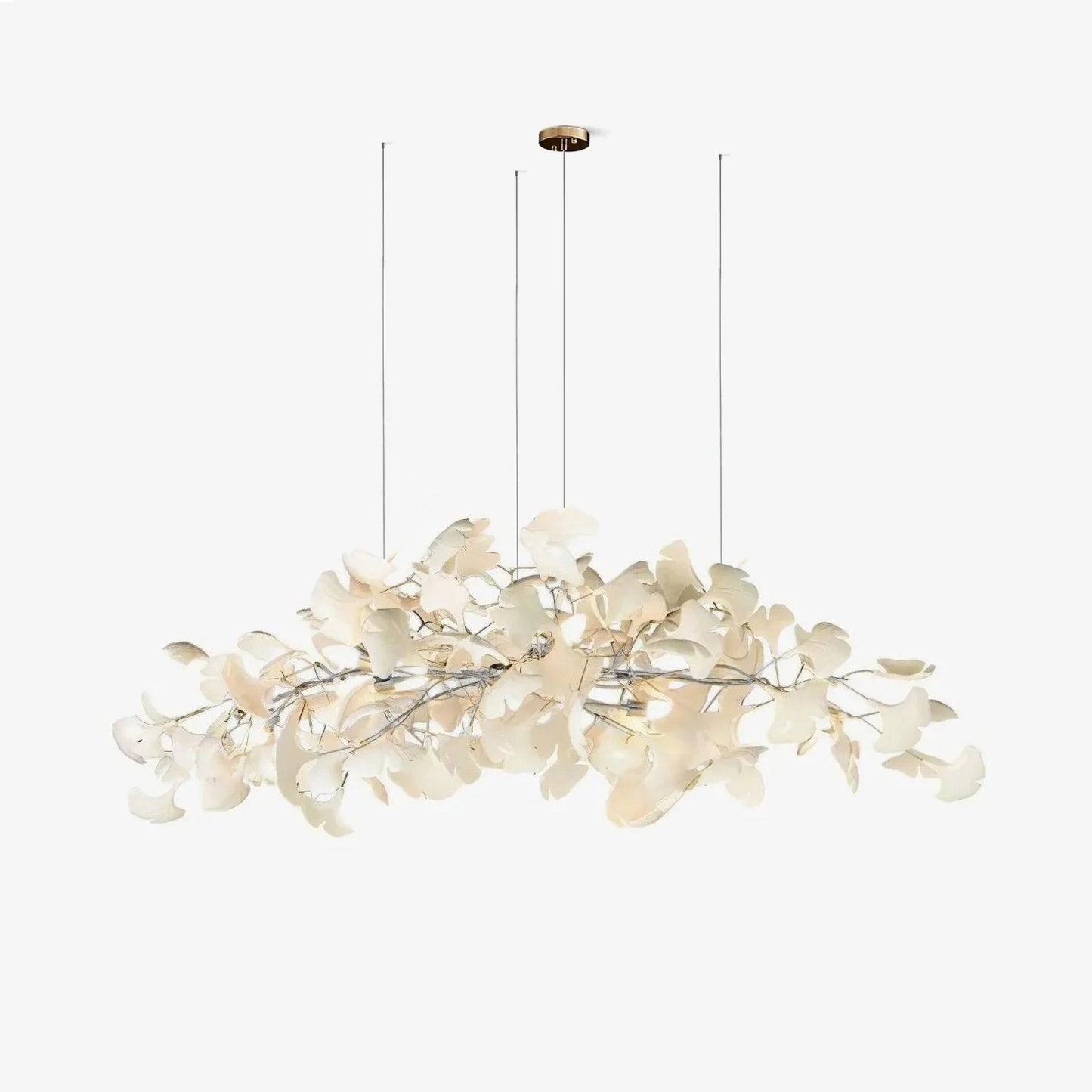 Ginkgo Chandelier | Handcrafted Ceramic Petals for Modern Dining Room Lighting 12