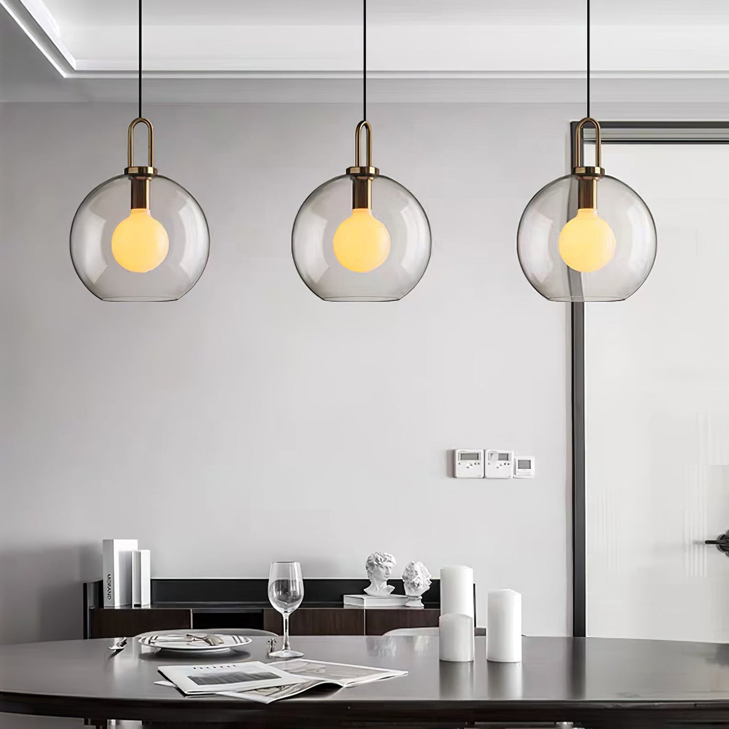 Glass Pendant Lighting | Adjustable Height with Elegant Design for Cozy Spaces 5