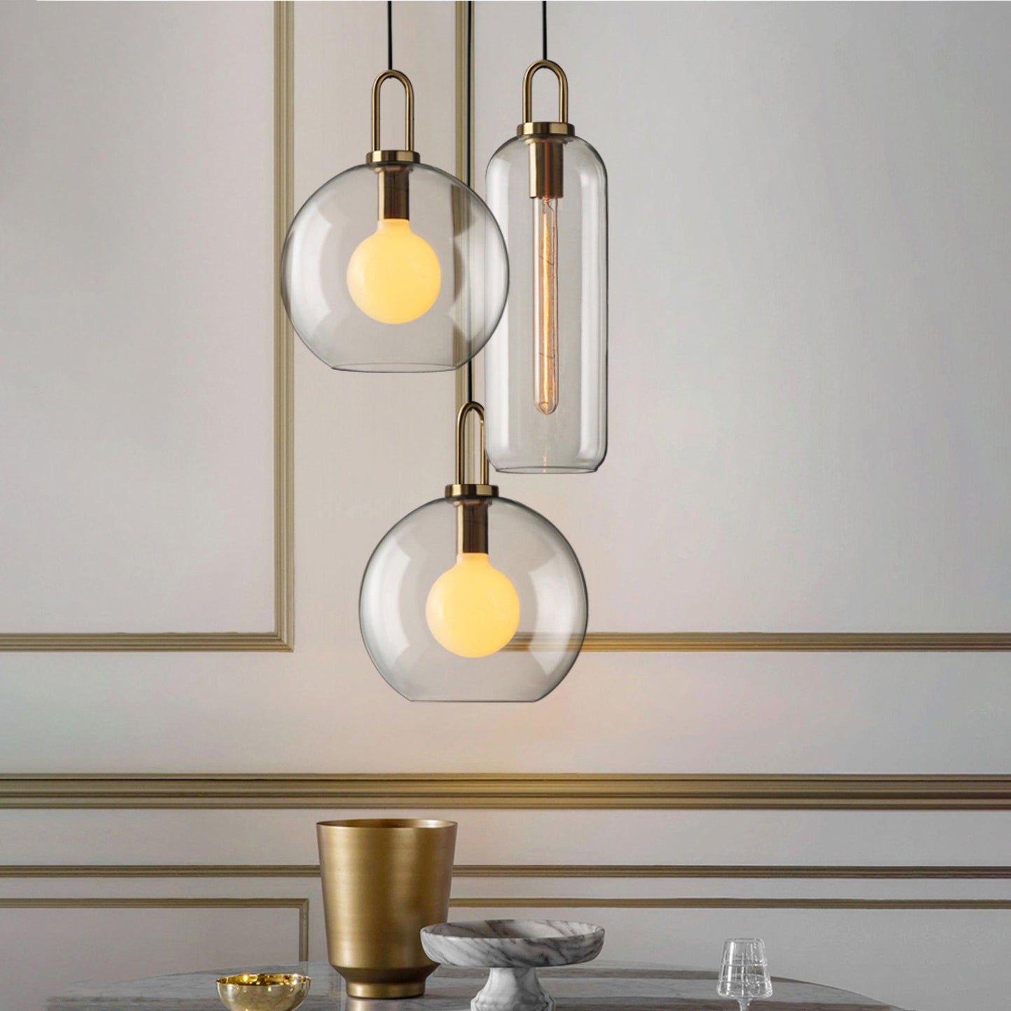 Glass Pendant Lighting | Adjustable Height with Elegant Design for Cozy Spaces 6
