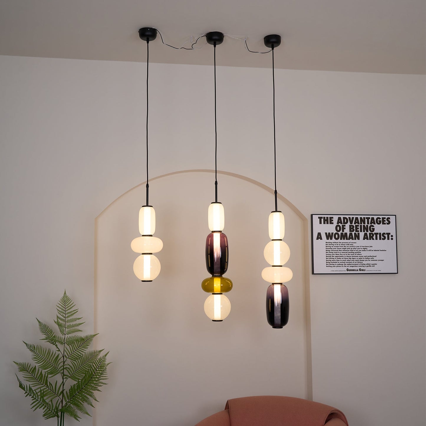 Glass Pendant Light | Dimmable Tinted Design for Versatile Spaces 8