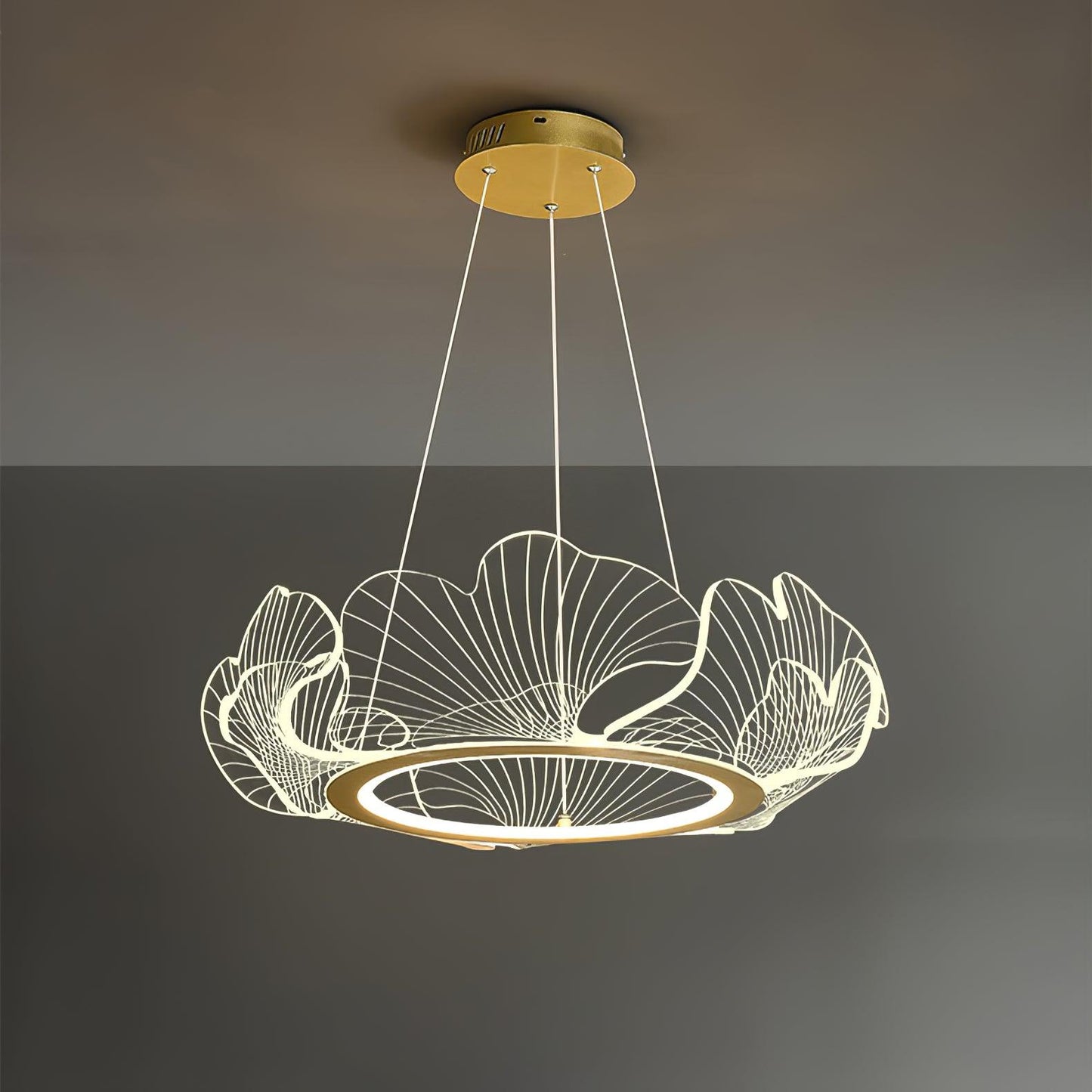 Sea Chandelier | Elegant Leaf Design with Dimmable LED Lighting 1