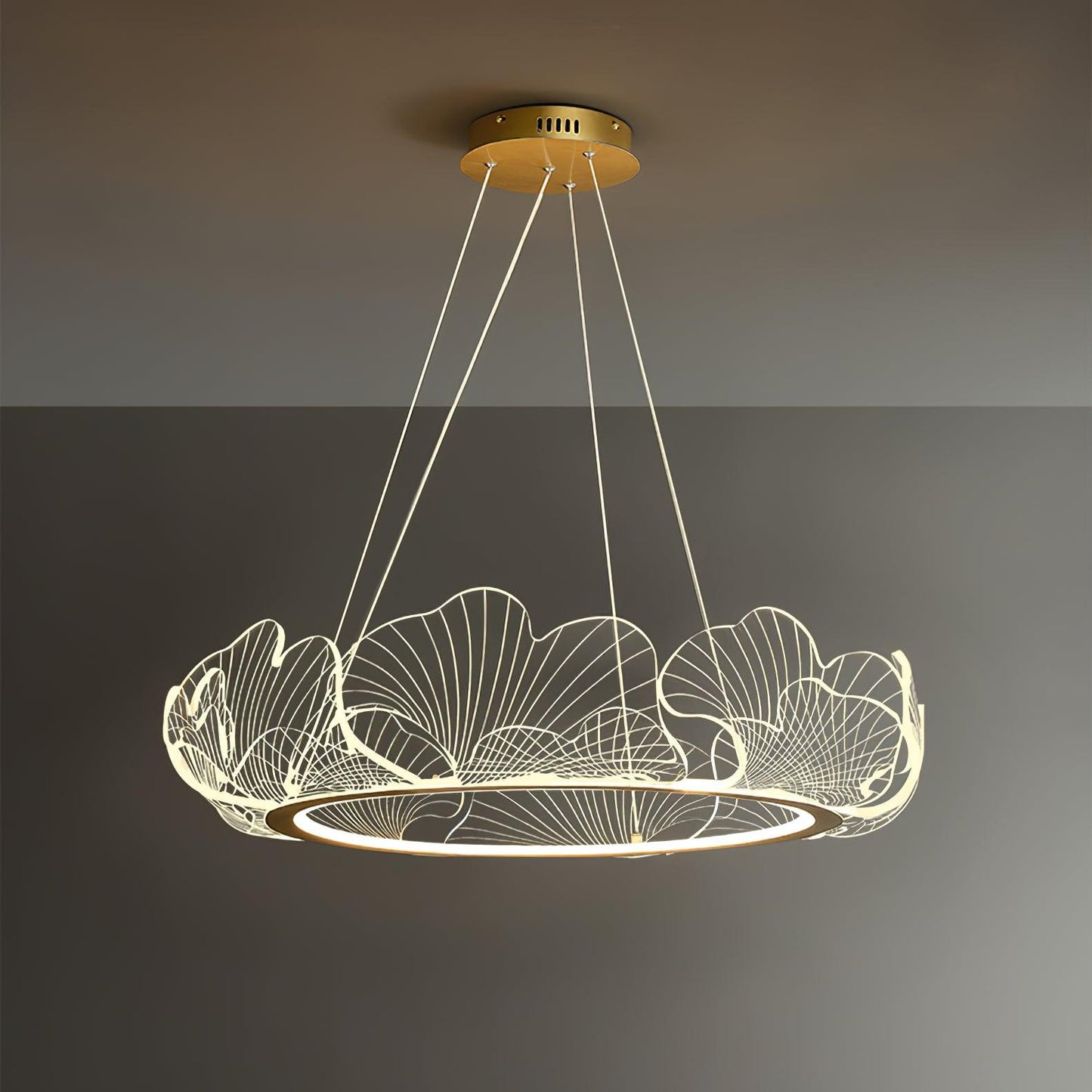 Sea Chandelier | Elegant Leaf Design with Dimmable LED Lighting 11