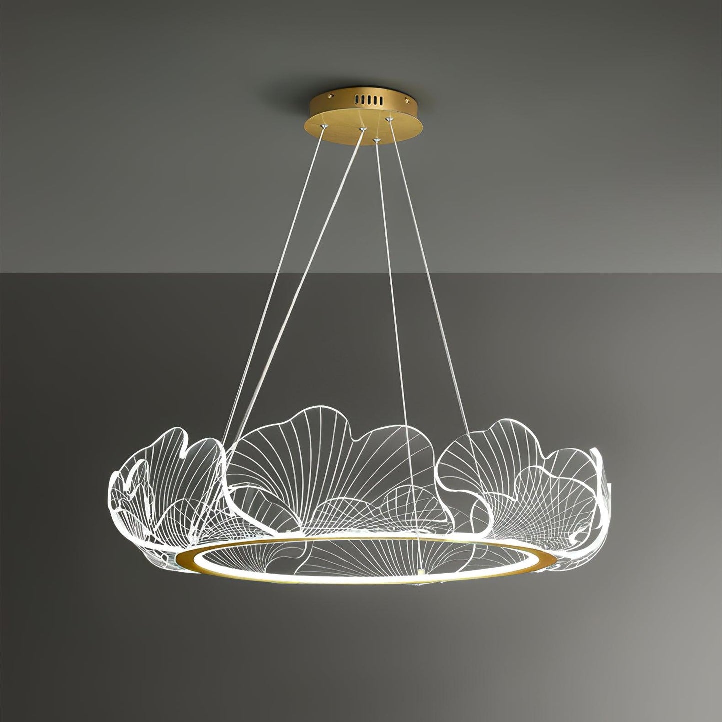 Sea Chandelier | Elegant Leaf Design with Dimmable LED Lighting 12