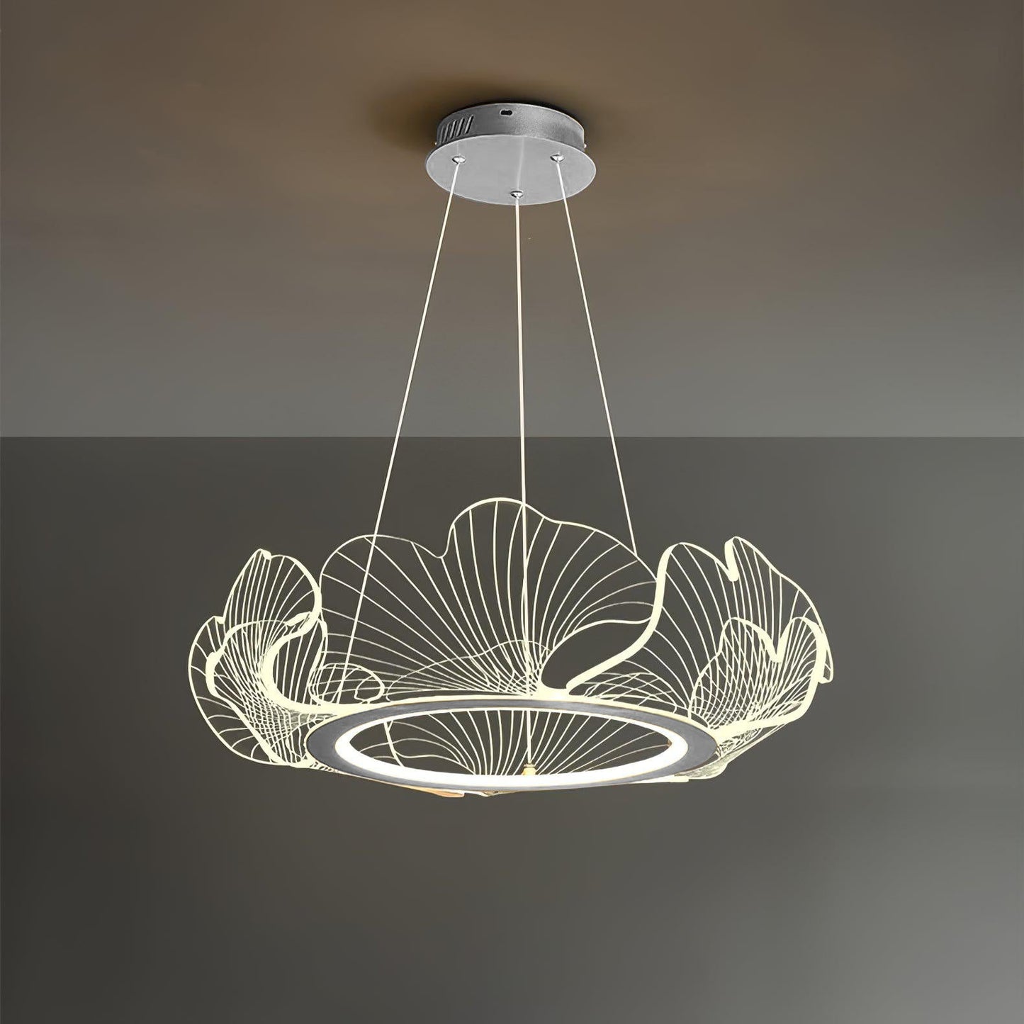 Sea Chandelier | Elegant Leaf Design with Dimmable LED Lighting 13