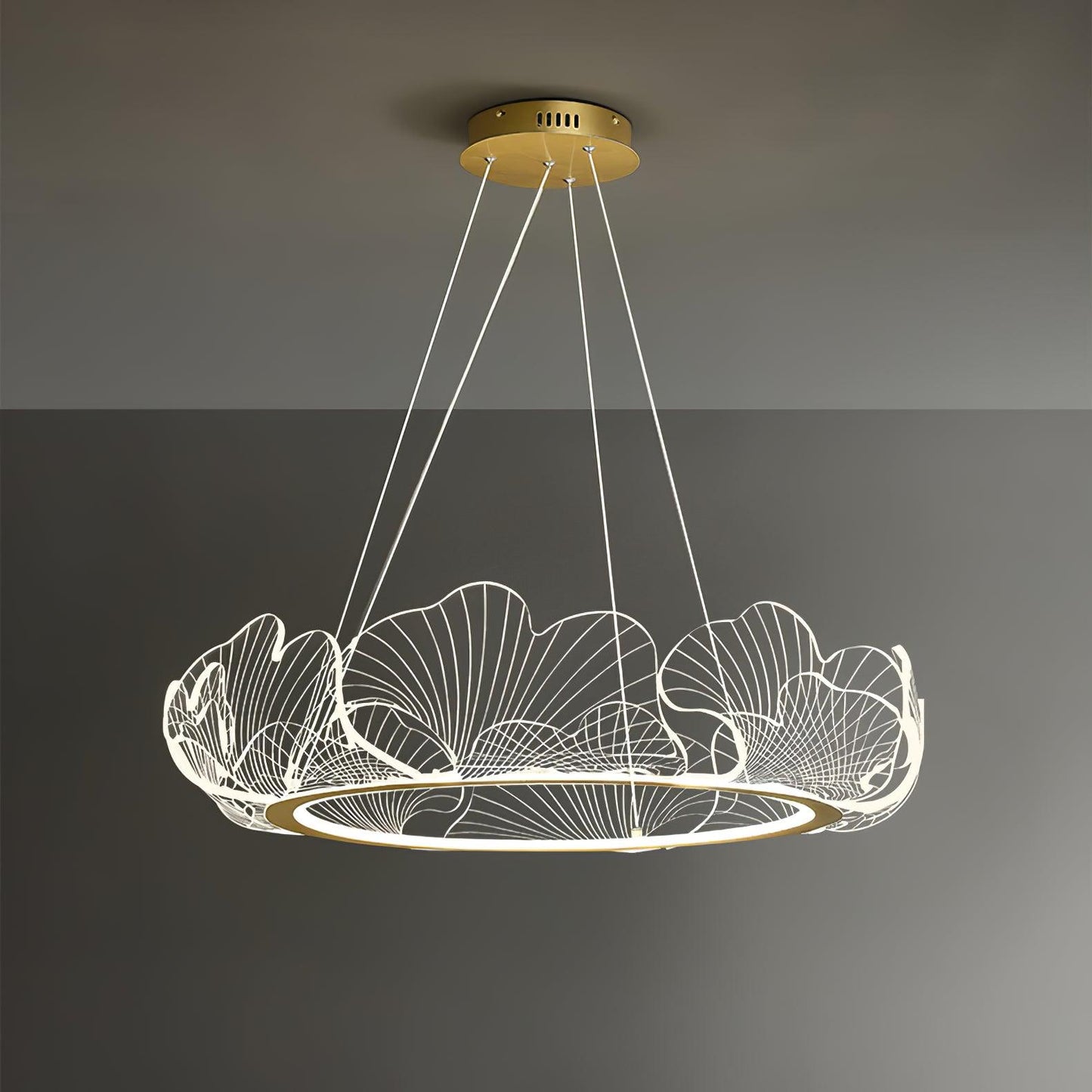 Sea Chandelier | Elegant Leaf Design with Dimmable LED Lighting 14