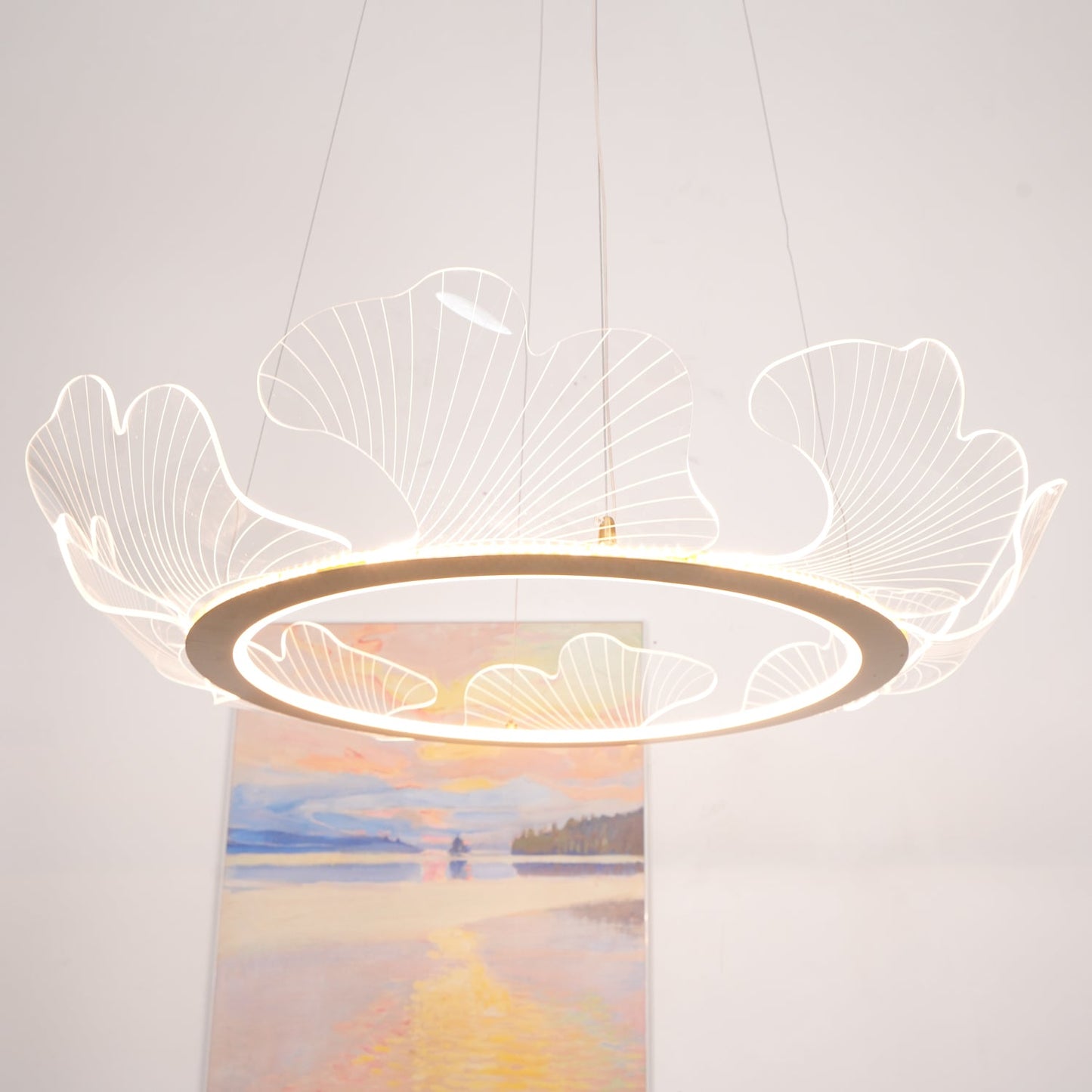Sea Chandelier | Elegant Leaf Design with Dimmable LED Lighting 7